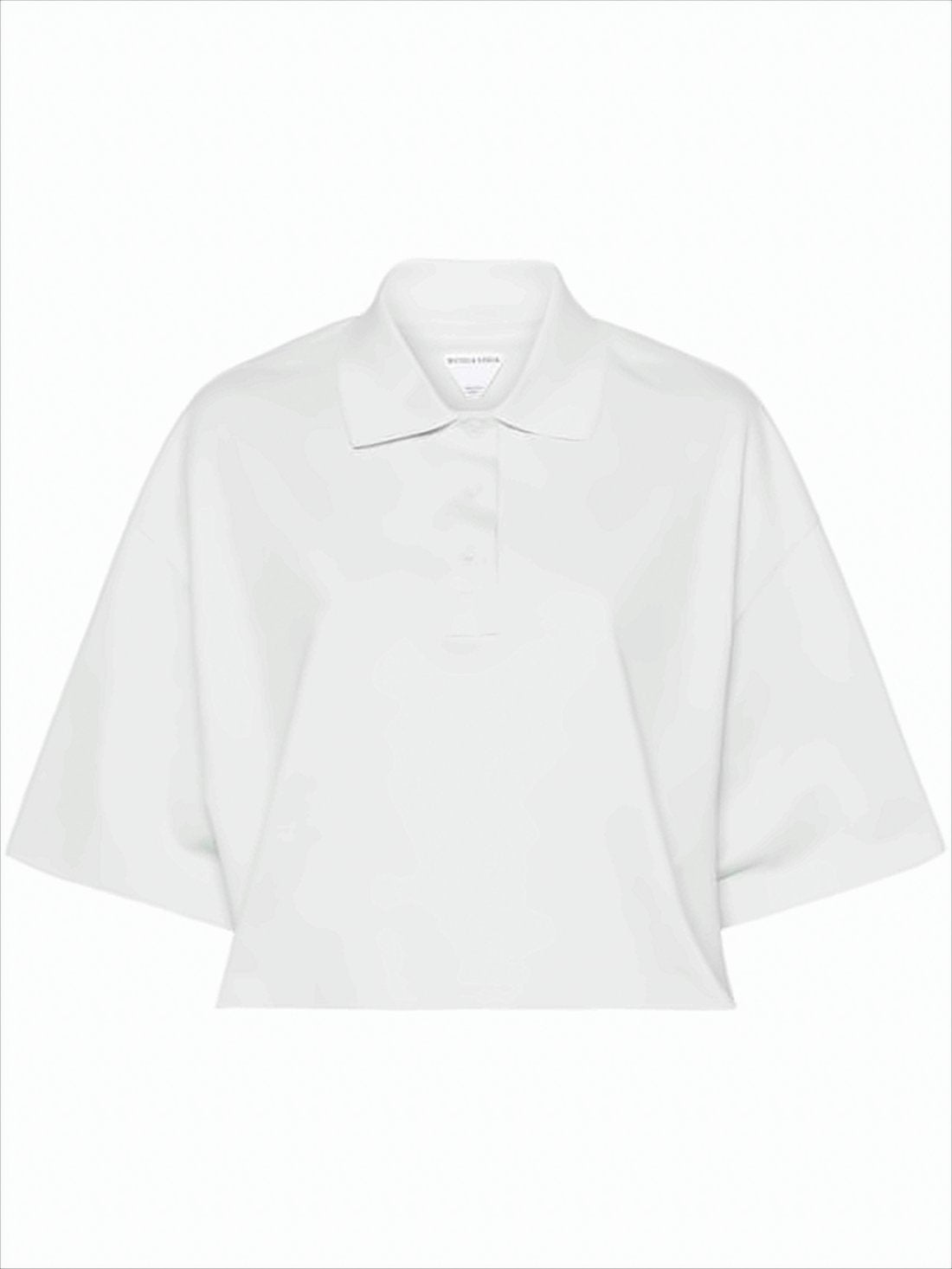 Cropped Polo Shirt with Classic Collar