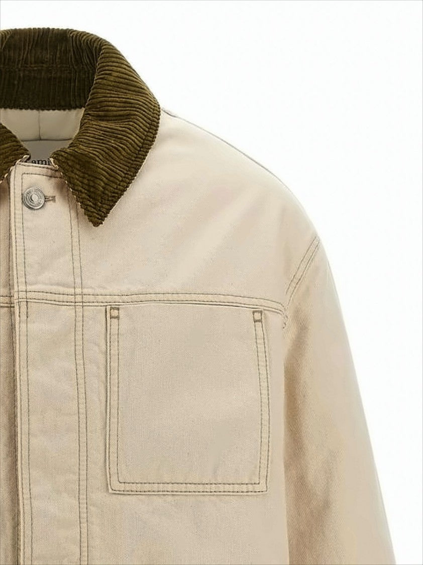 Boxy Beige Canvas Jacket