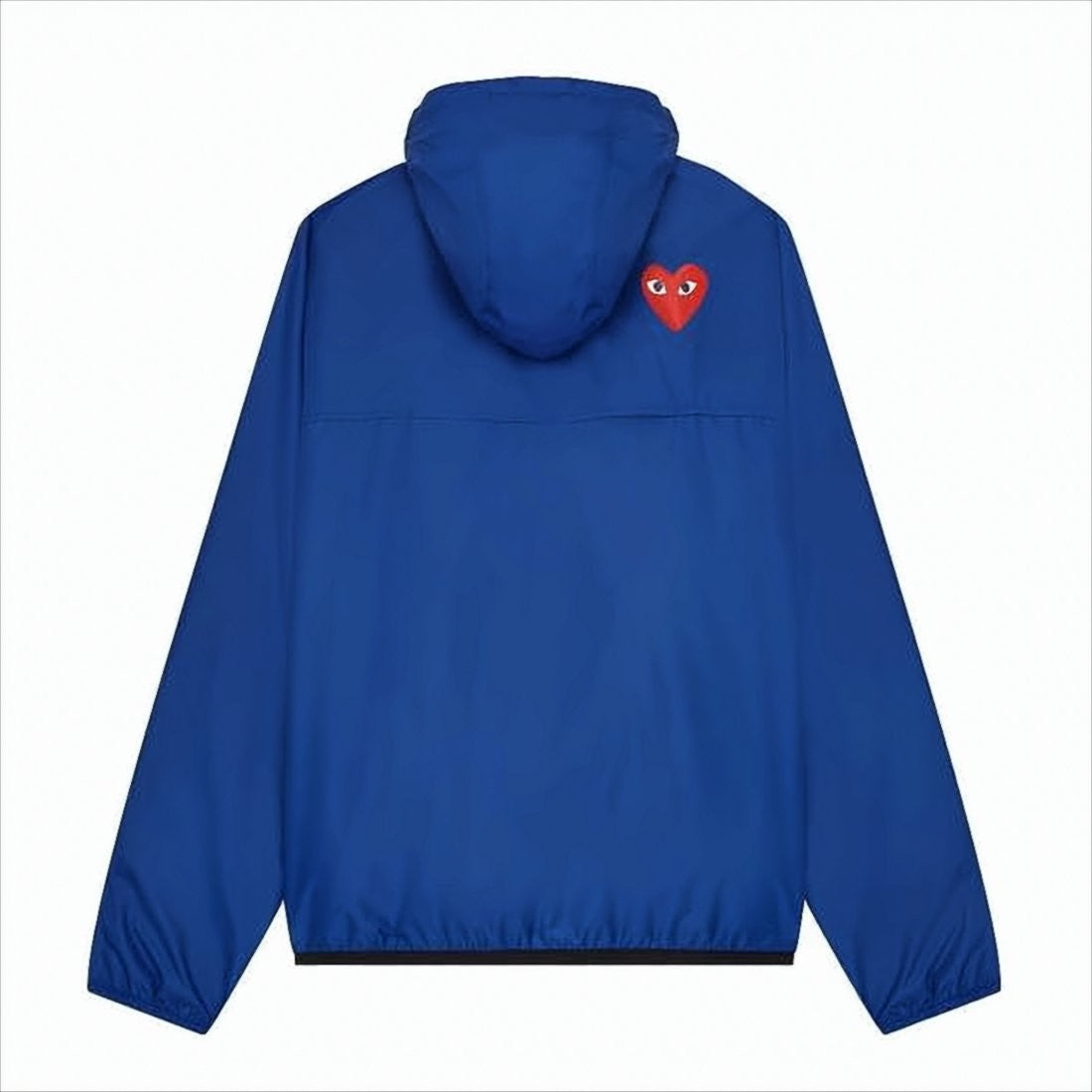 Lightweight Blue Nylon Jacket with Iconic Heart Emblem