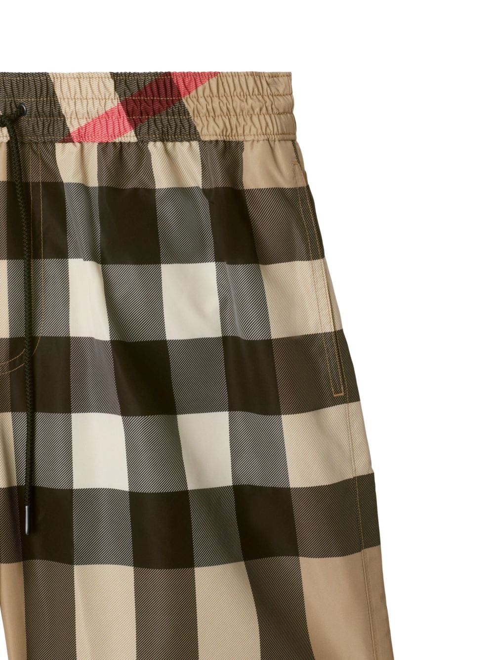 Classic Check Pattern Shorts With Adjustable Waistband