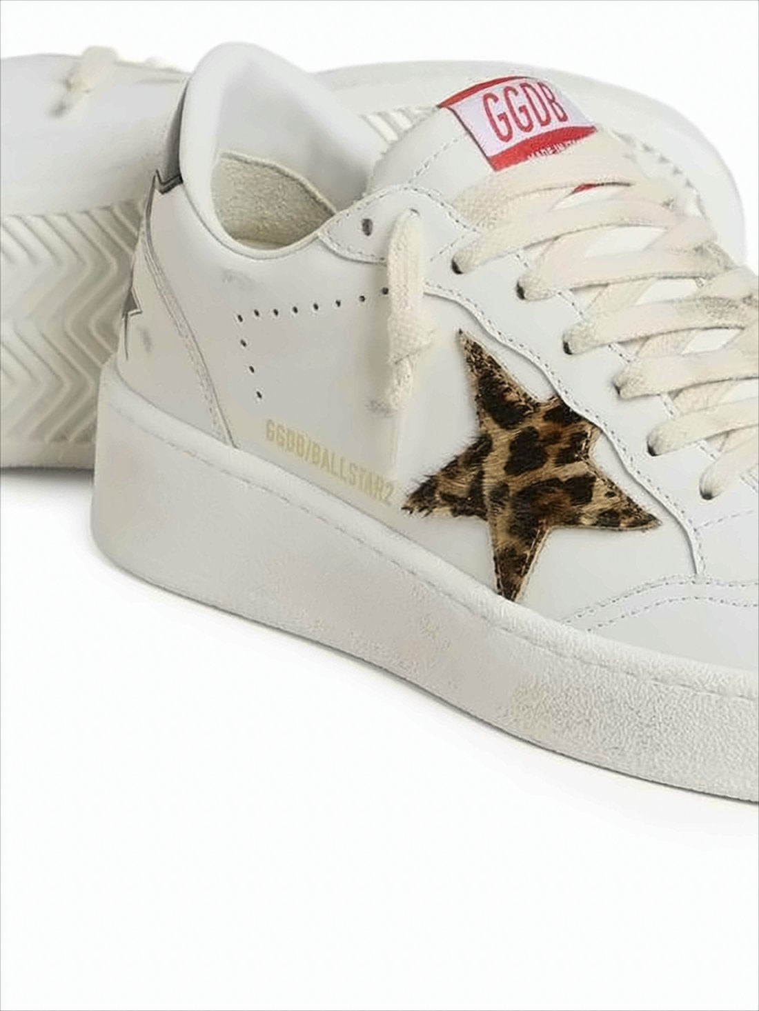 Leopard Print Star Low-Top Sneakers