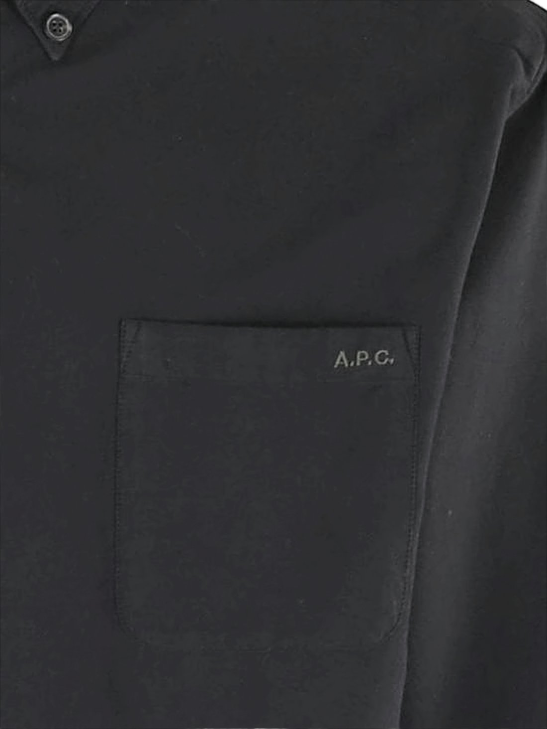 Long-Sleeve Cotton Shirt with Button-Down Collar