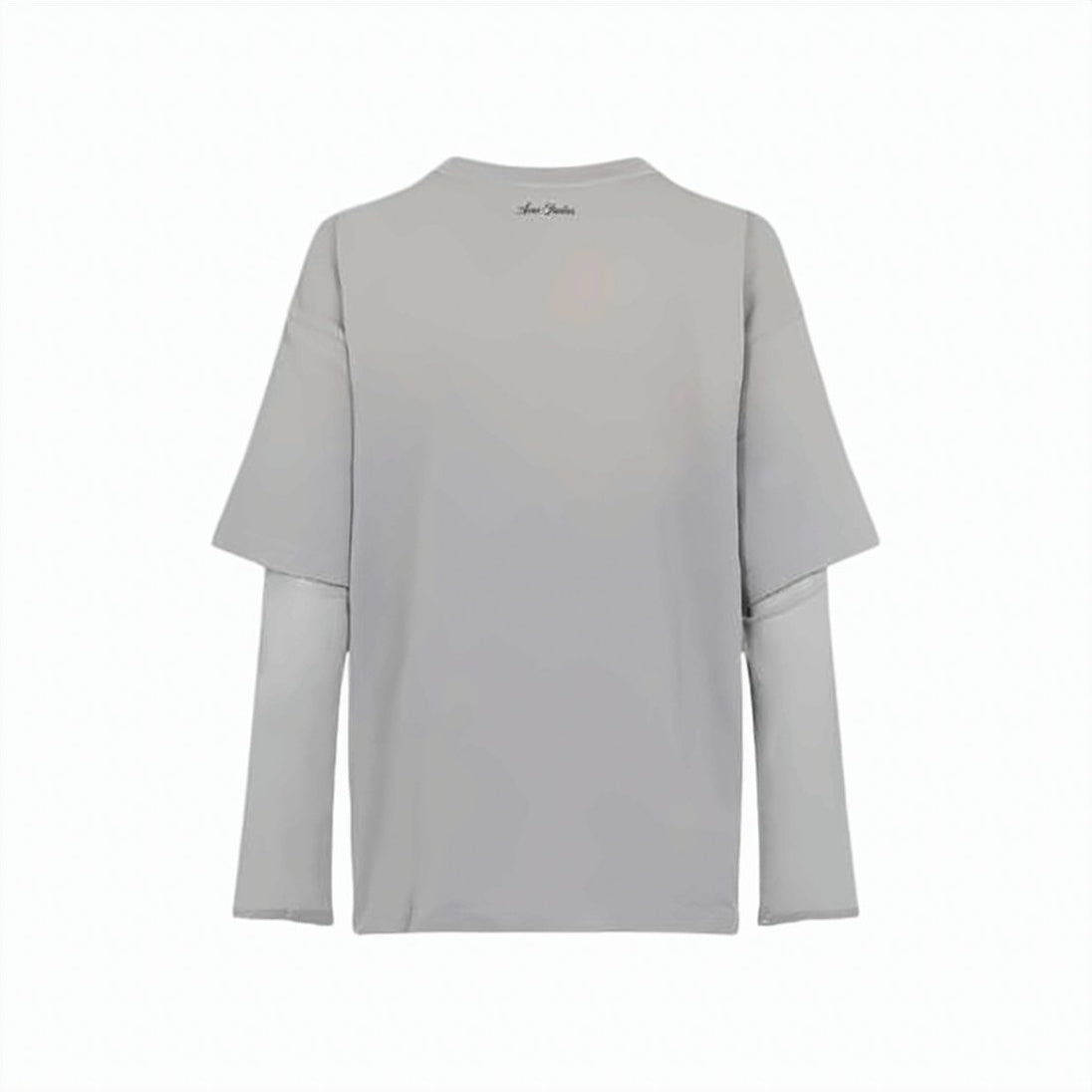 Layered Long-Sleeve Top With Graphic Rose Detail
