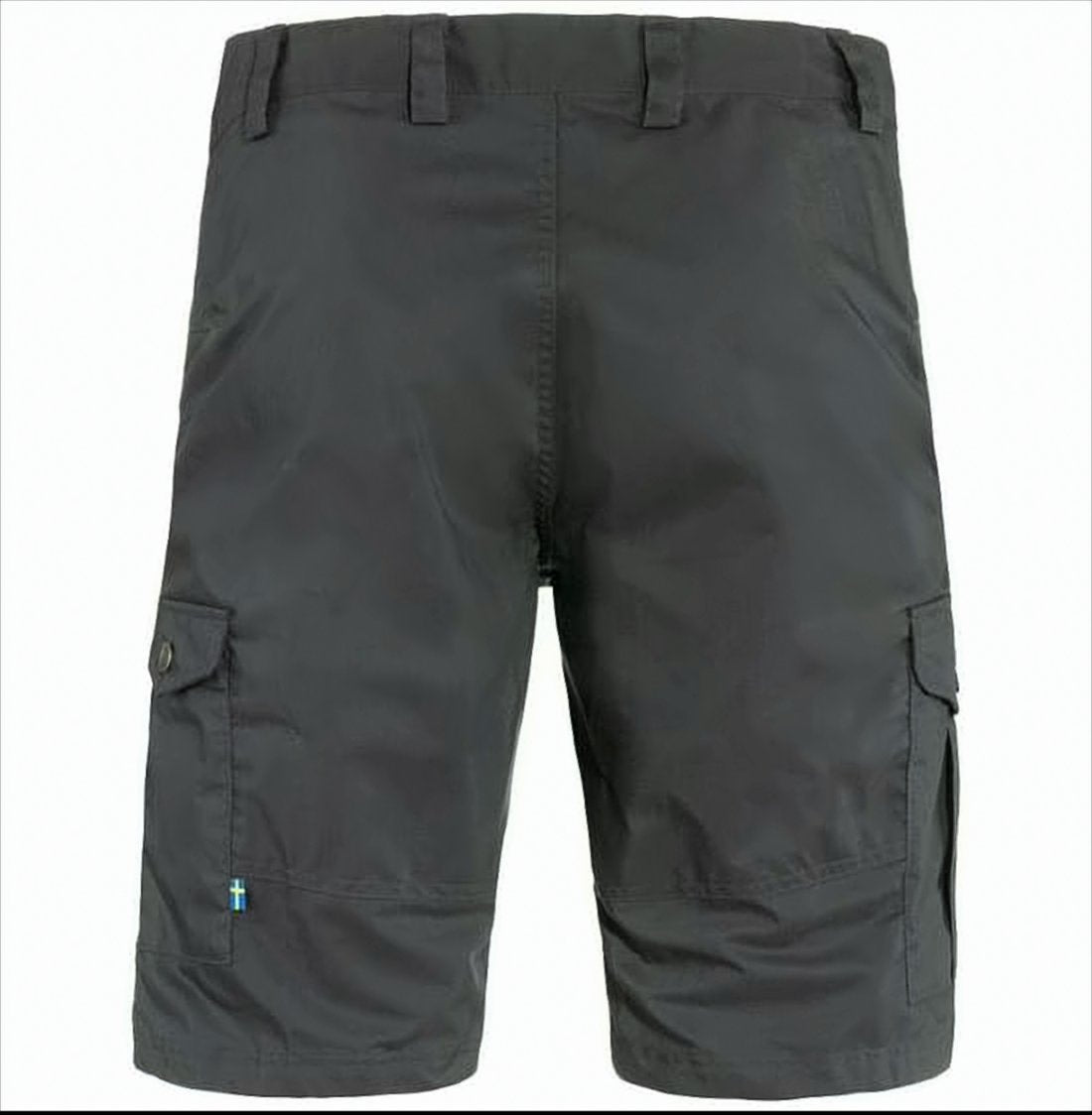 Utility-Inspired Black Shorts with Multiple Flap Pockets