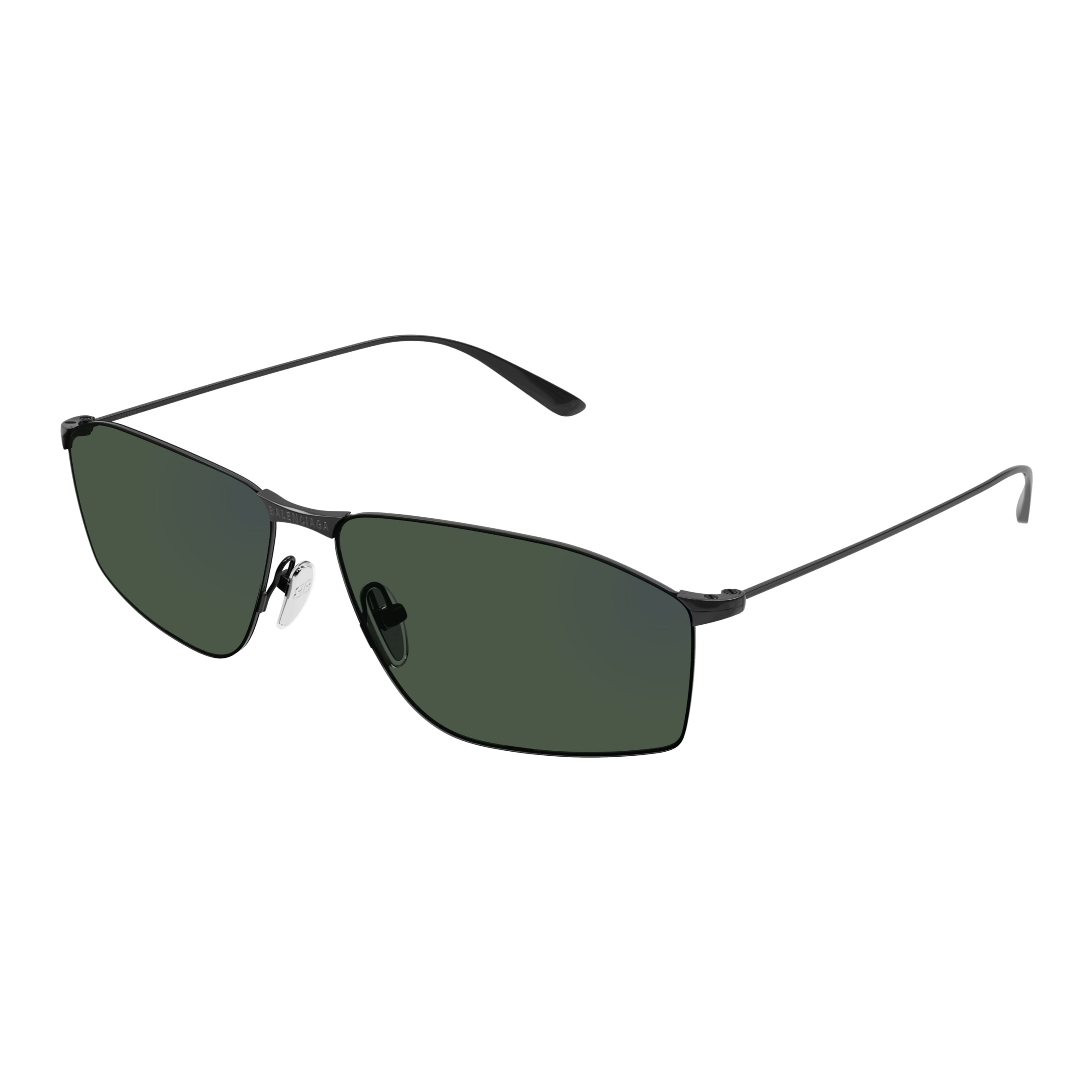 Bb0413s Rectangular Metal Frame Sunglasses