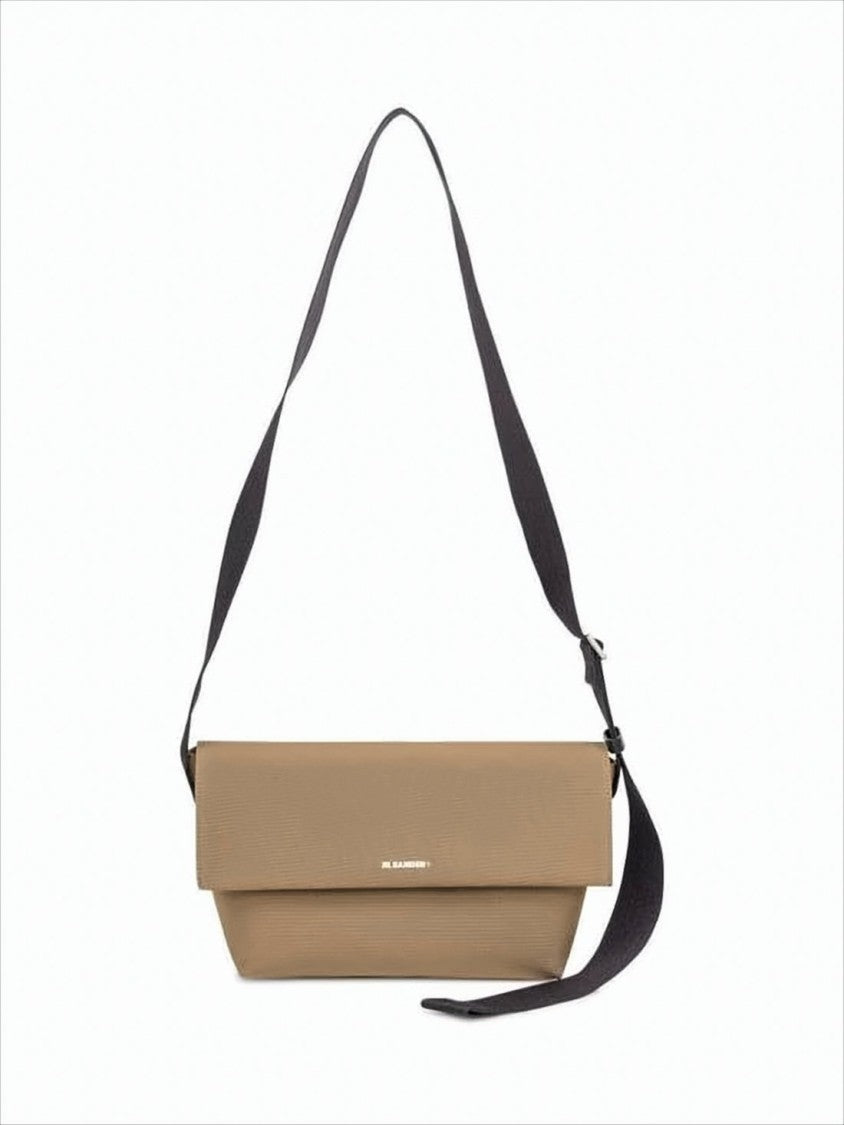 Structured Brown Crossbody Bag with Fold-Over Flap