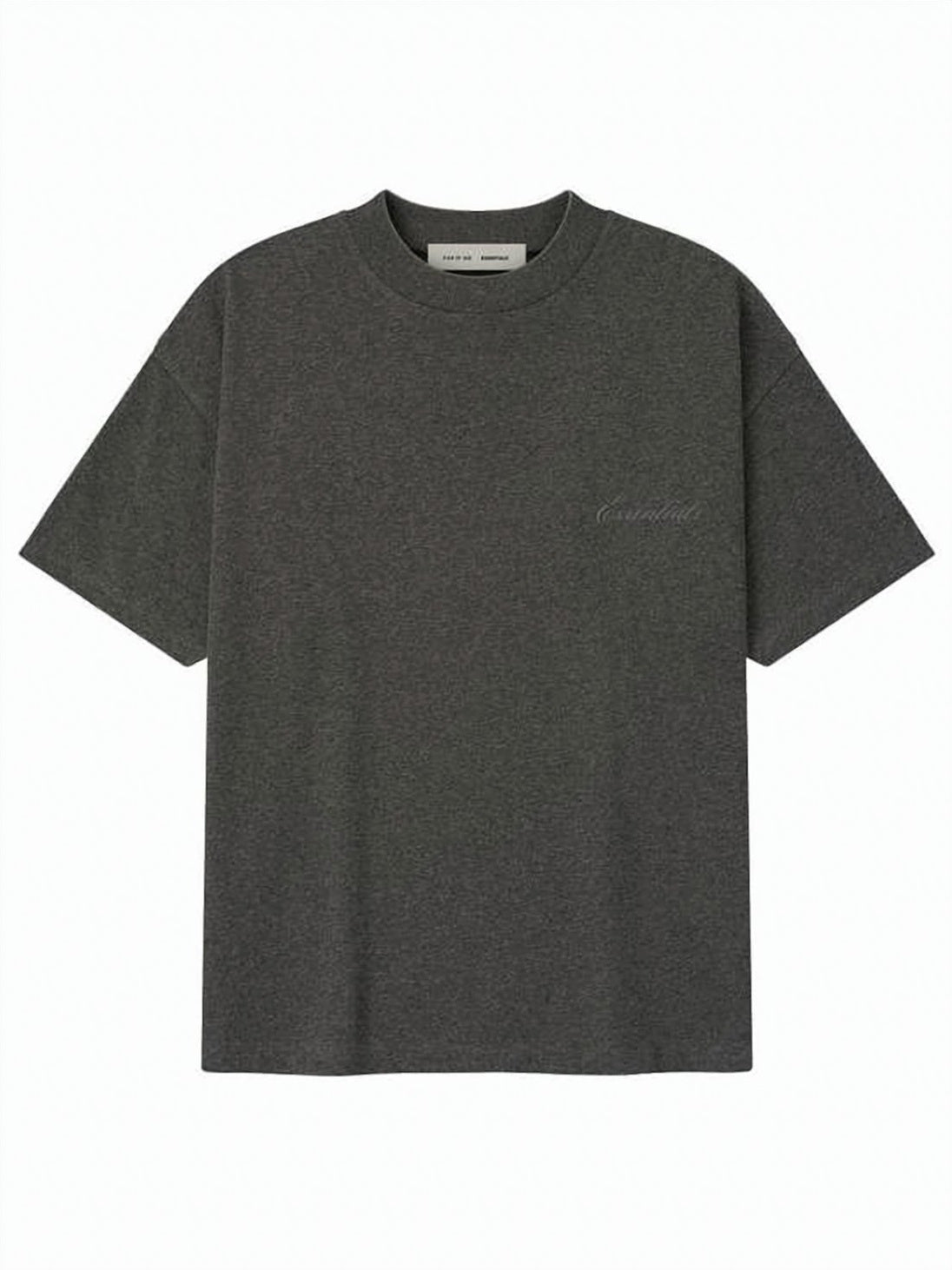 Boxy-Fit Short-Sleeved T-Shirt with Tonal Embroidery
