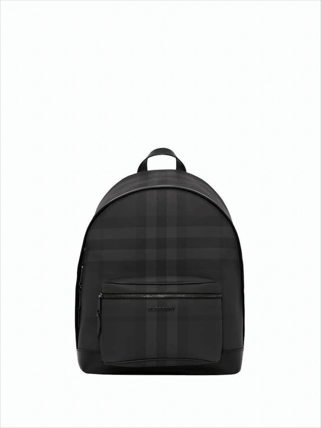 Black Checkered Design Burberry Backpack