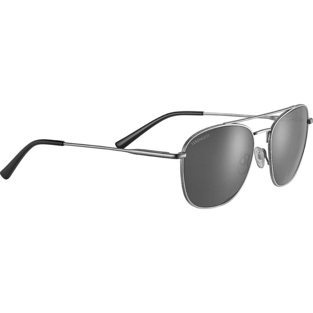 Carroll Large Aviator-Style Sunglasses with Silver Frame