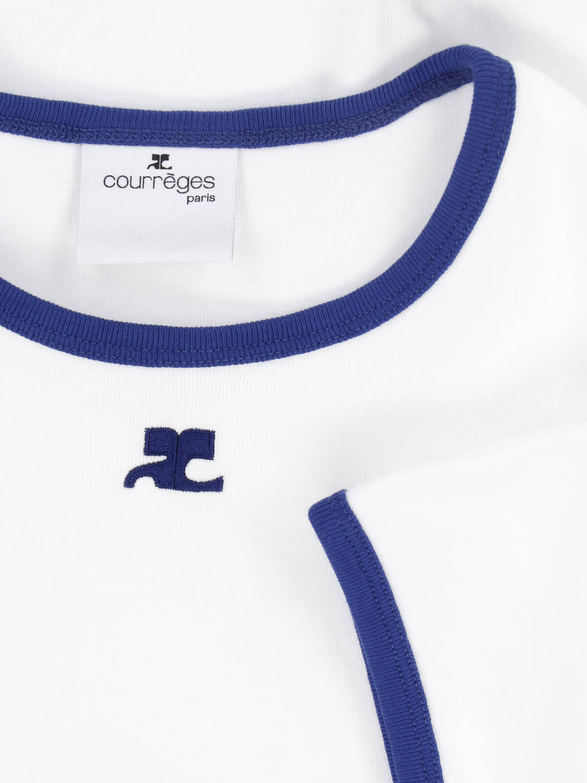 White Signature Contrast Trim T-Shirt