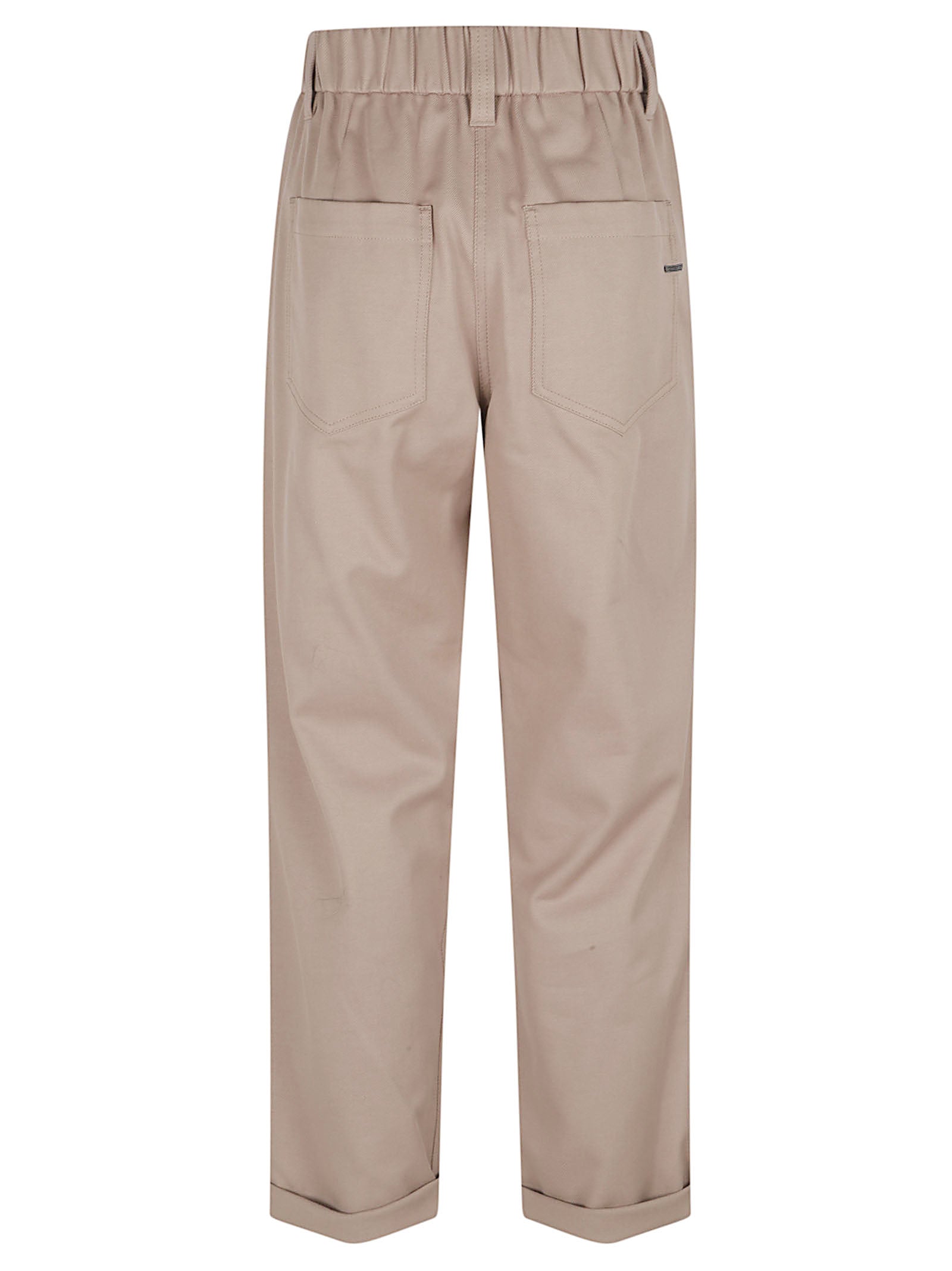 Relaxed Fit Cropped Trousers