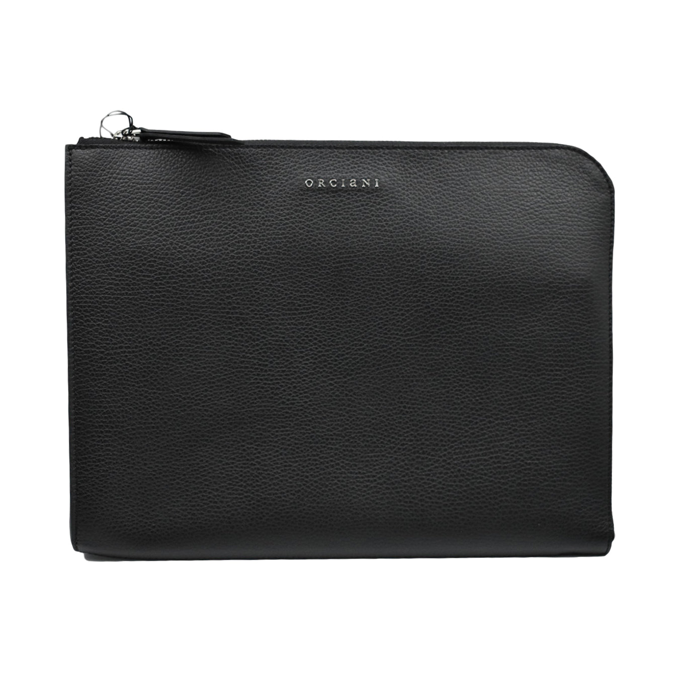 Compact Black Handbag with Textured Surface