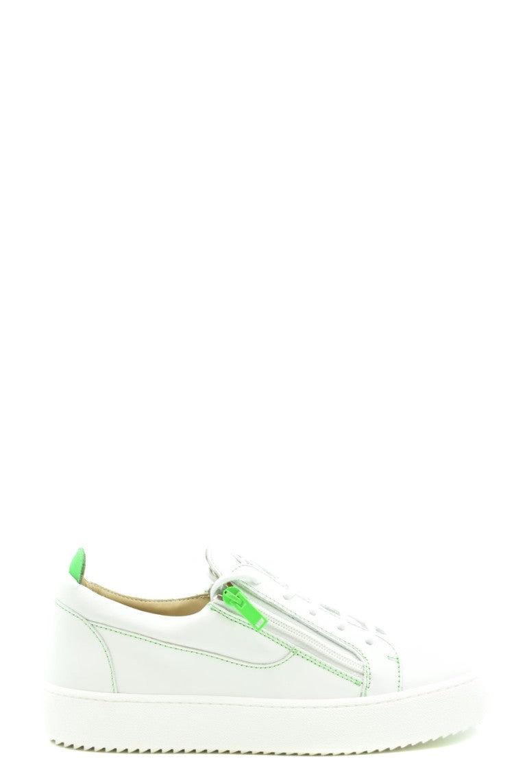 Low-Top White Leather Sneakers
