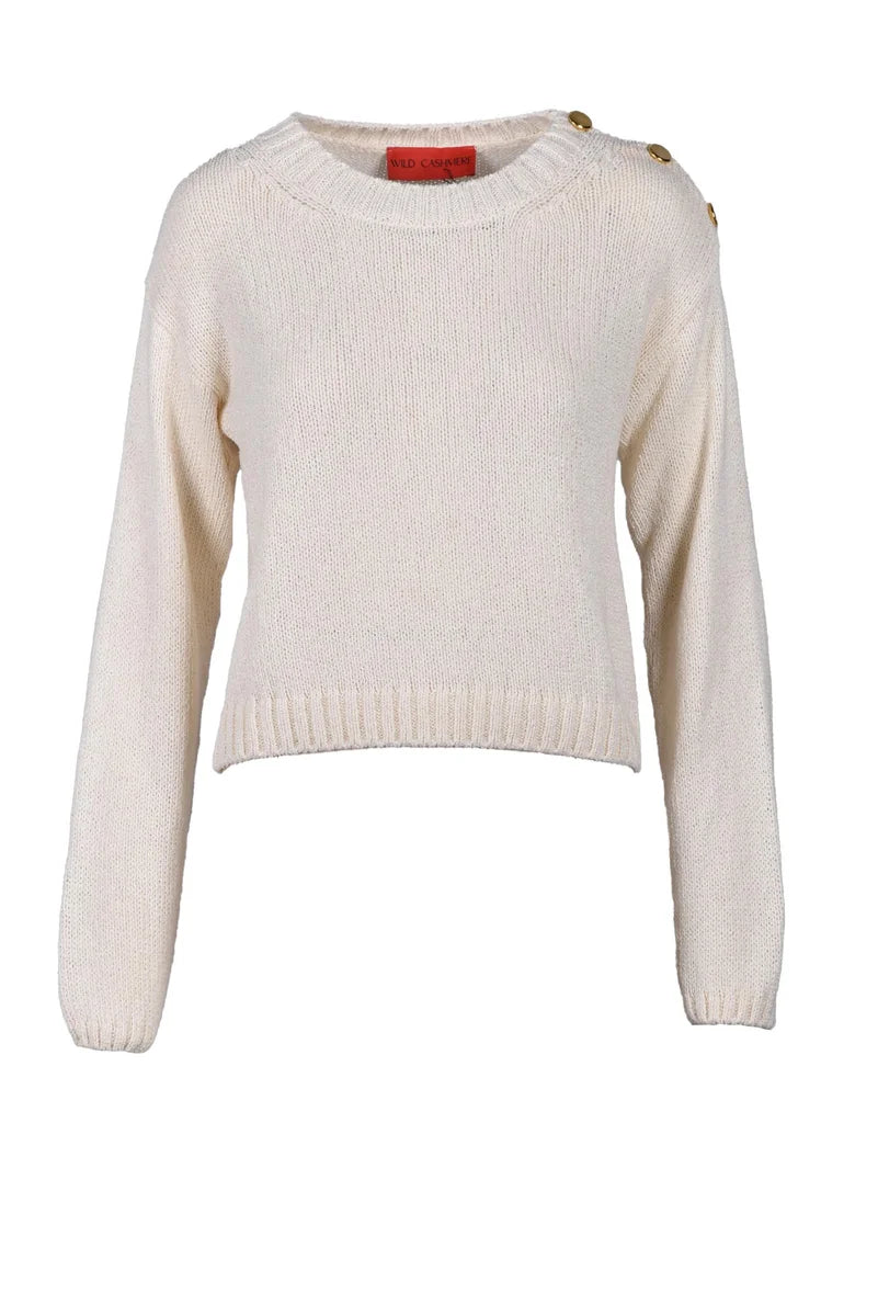 Silk/Polyamide Sweater - Cream