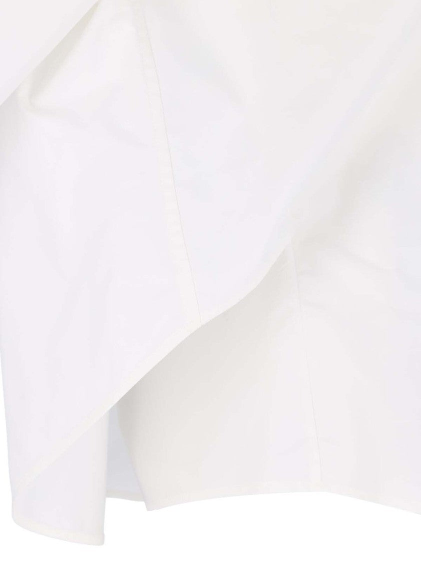 Semi-Fitted Shirt, In White Cotton, Classic Collar