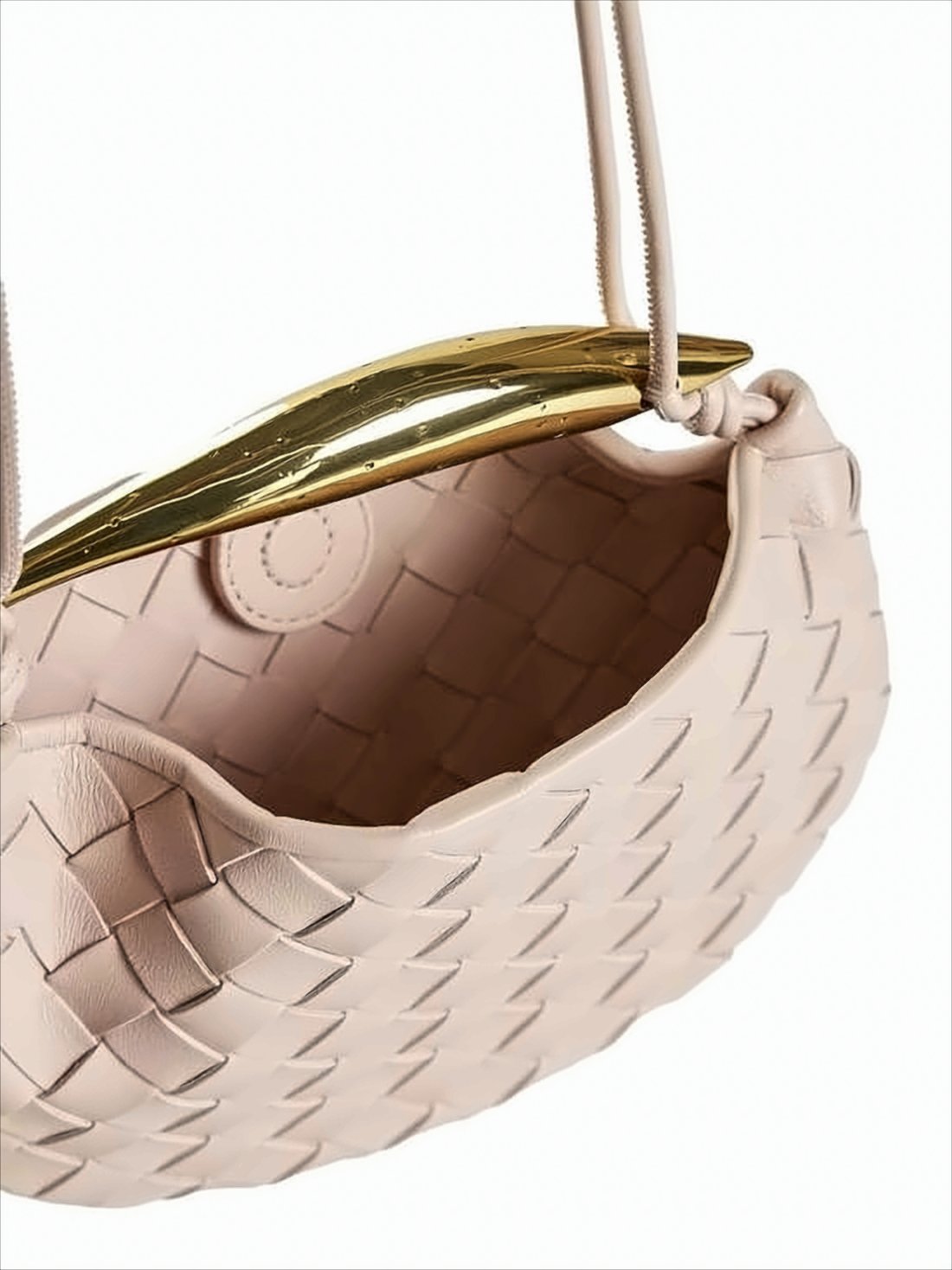 Woven Lambskin Shoulder Bag
