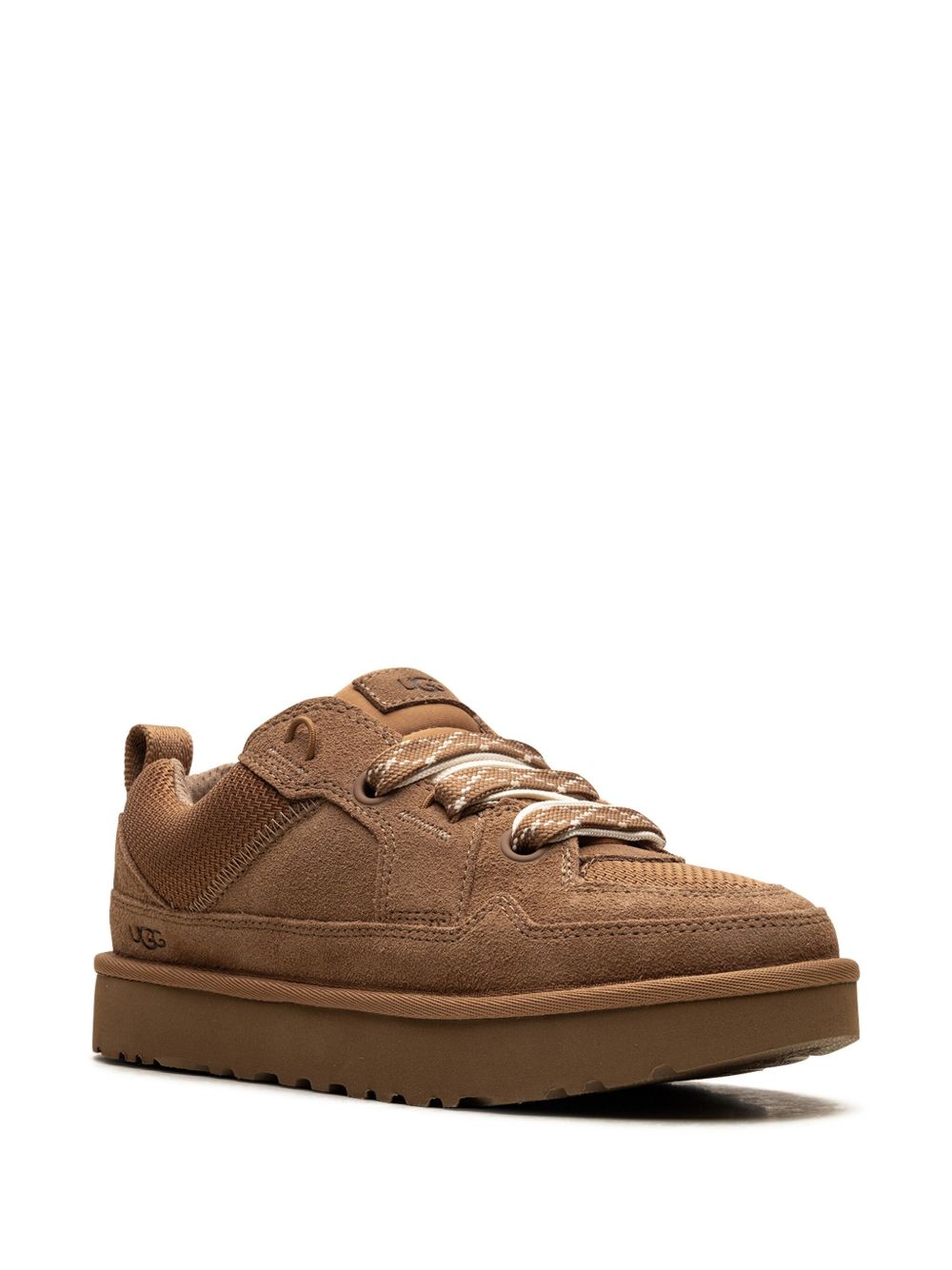 Low-Top Sneakers with Leather-Textile Blend