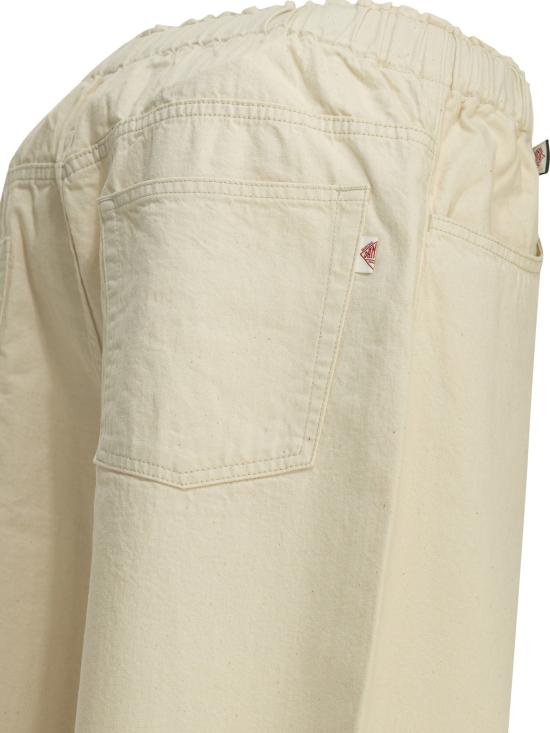 Relaxed Fit Cotton Pants With Integrated Buckle Belt
