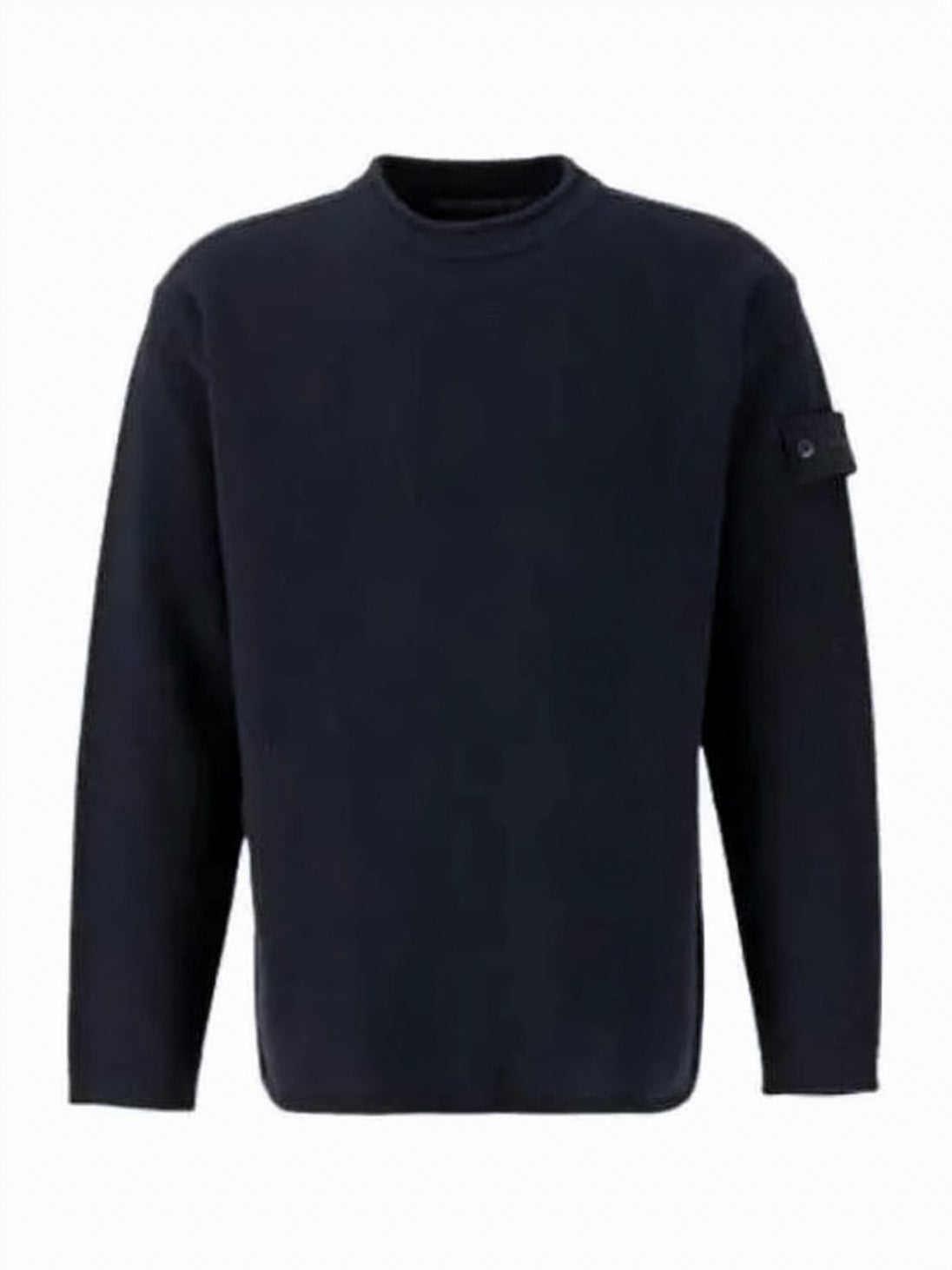 Crew Neck Dark Navy Wool Sweater