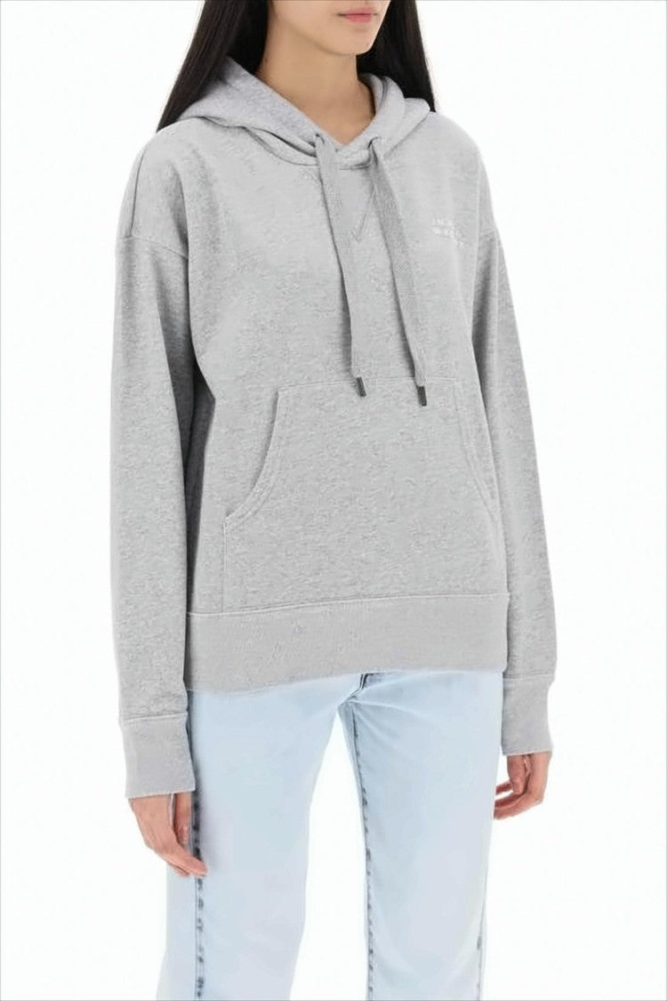 Relaxed Fit Cropped Hoodie with Drawstring