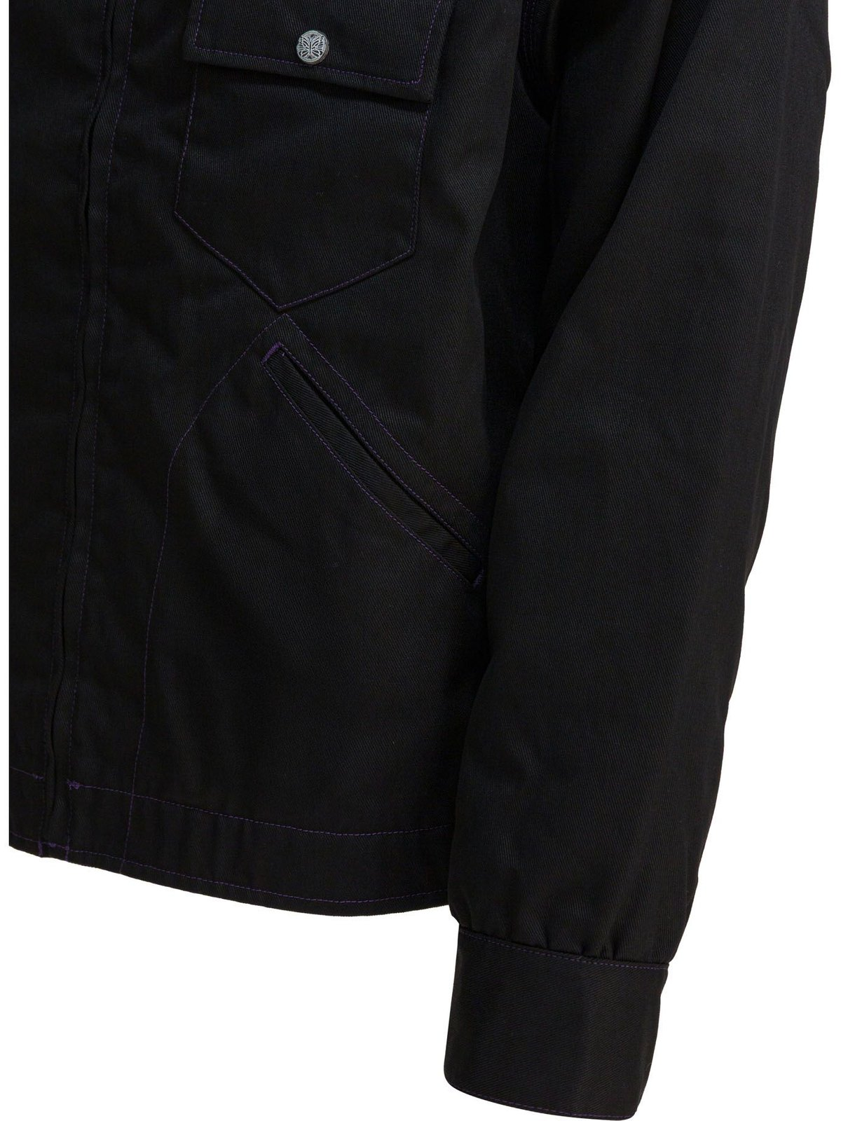 Classic Black Jacket with Front Zipper