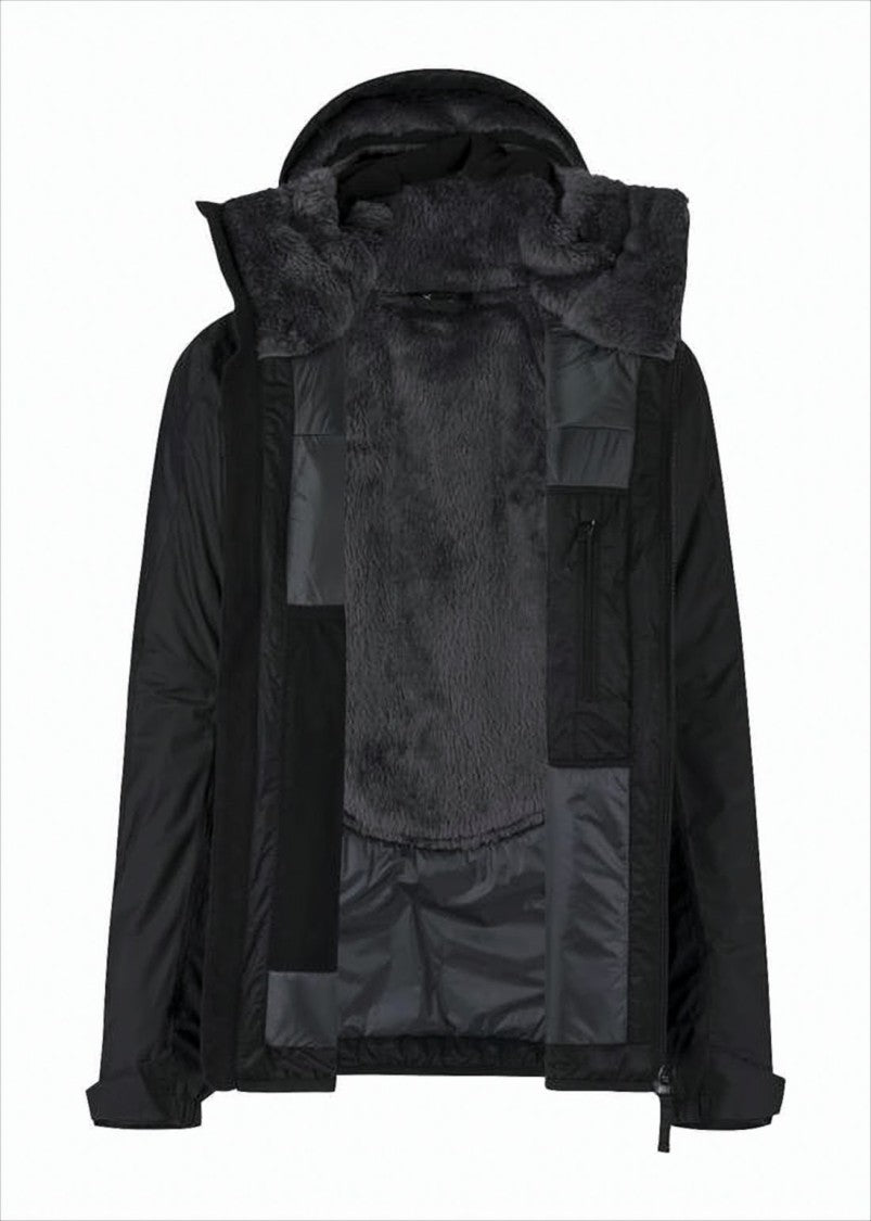 Black Jacket with Plush Faux Fur Lining