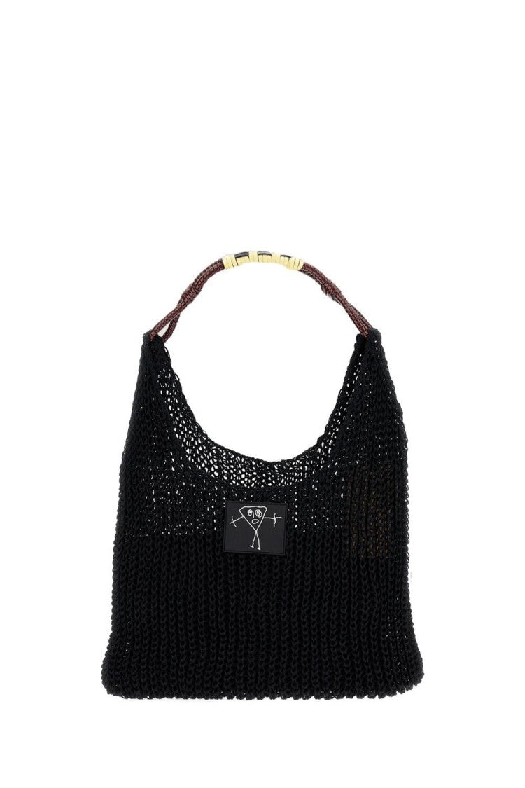 Mesh Shopping Bag With Braided Handle