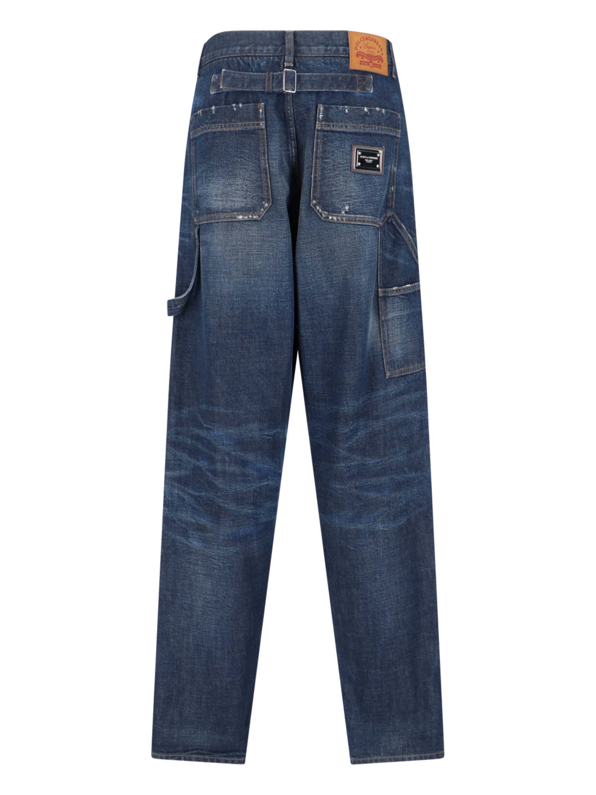Medium-Rise Straight Leg Cargo Jeans