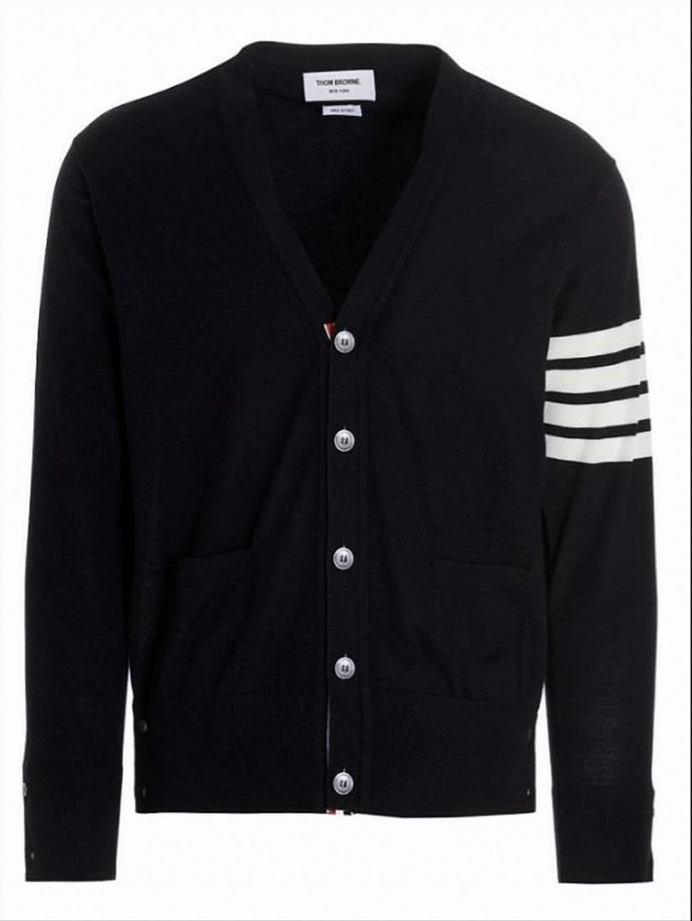 Classic Wool Sweater with Ribbed Cuffs and Hem