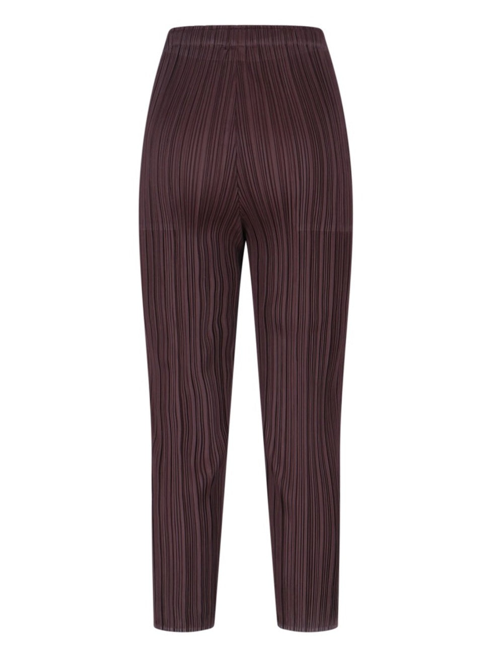 Pleated Brown Trousers With Cropped Cut