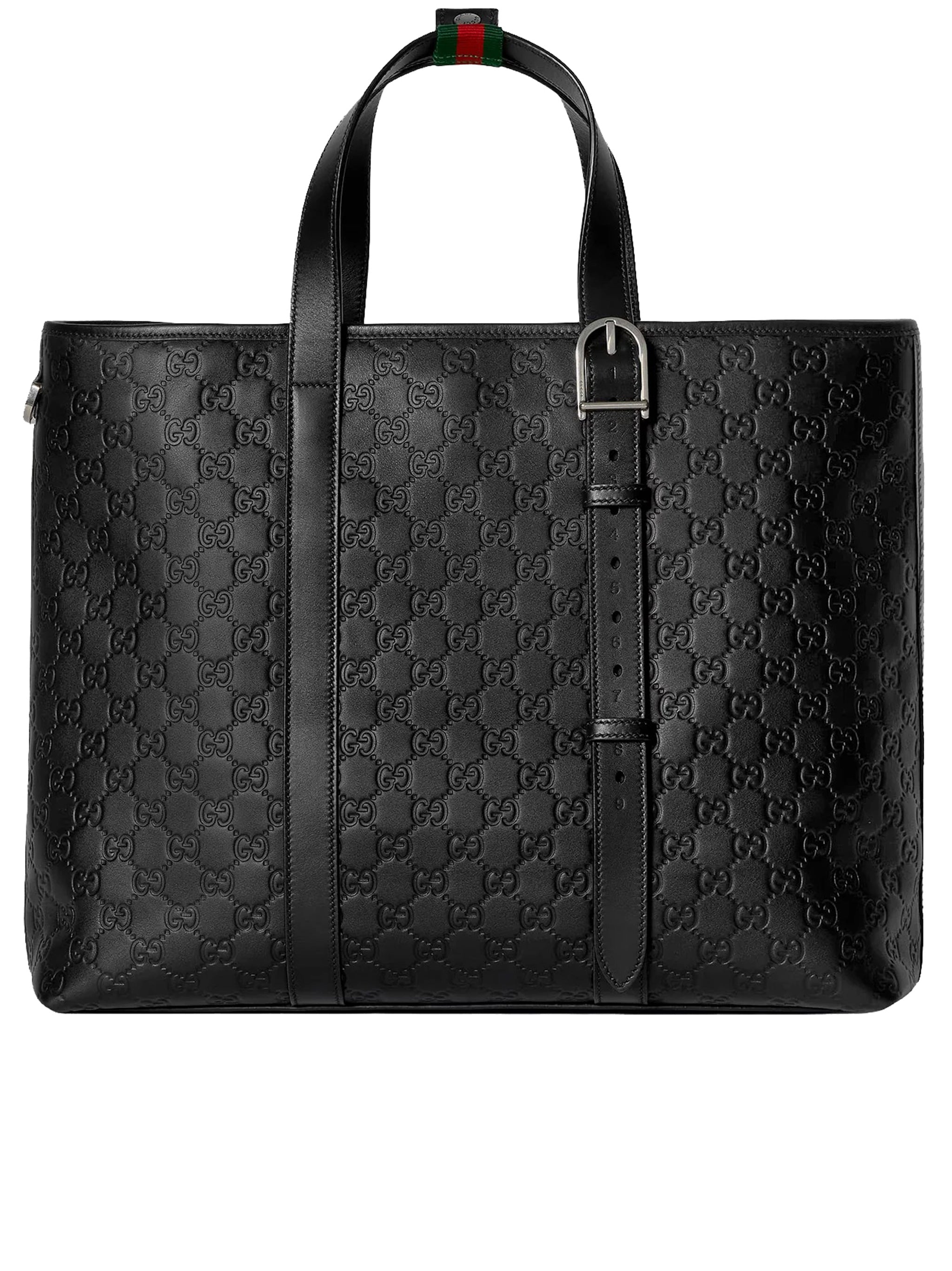 Black Arabella Embossed Pattern Tote Bag