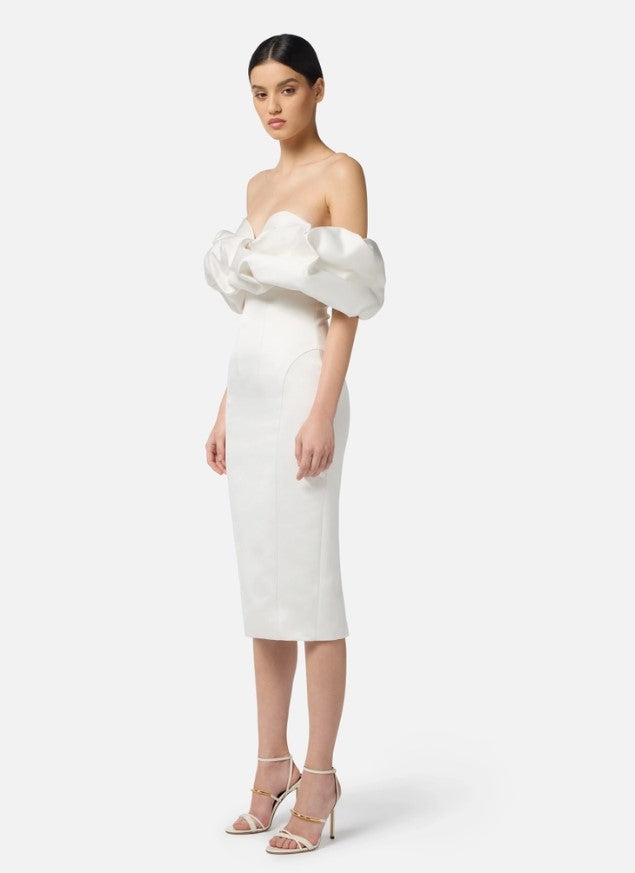 Duchess Dress with 3D Puffed Neckline