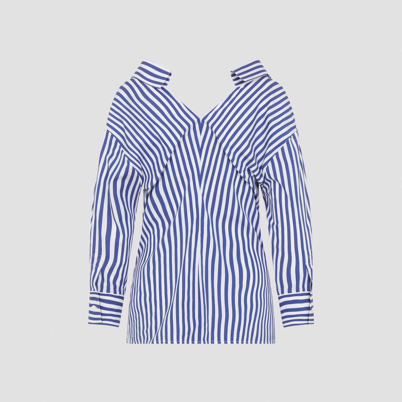 Vertical Stripe Long-Sleeved Top
