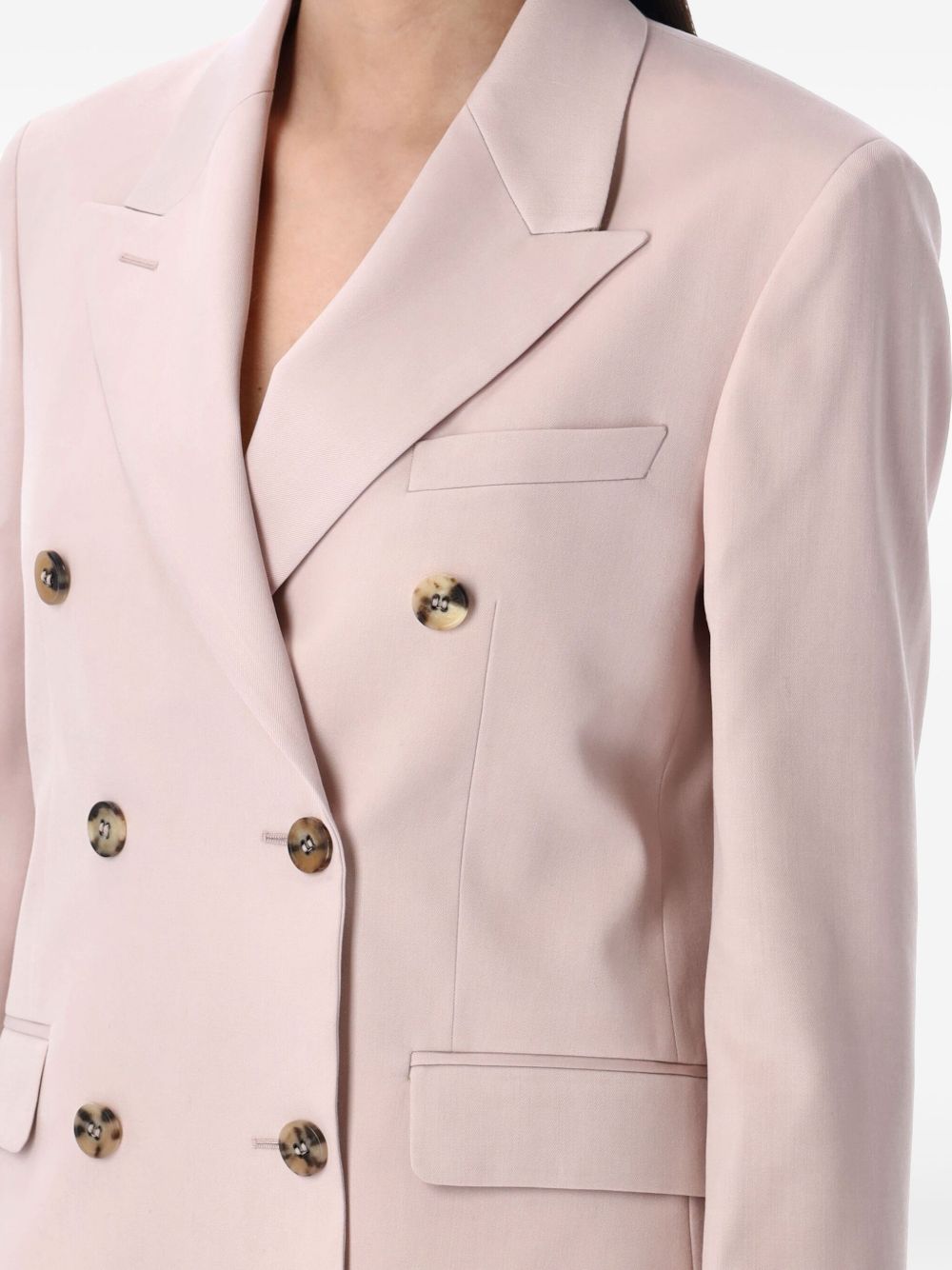 Light Pink Double-Breasted Jacket