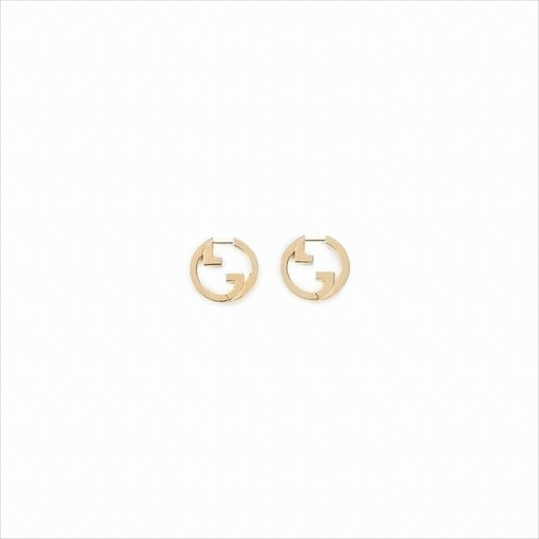 Geometric Cutout Gold Hoop Earrings