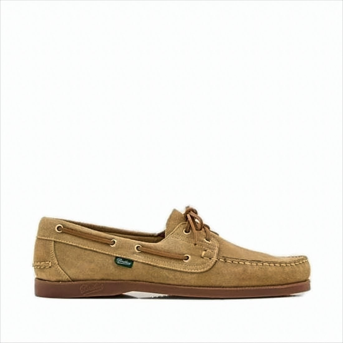 Brown Suede Loafers with Moccasin Toe Design