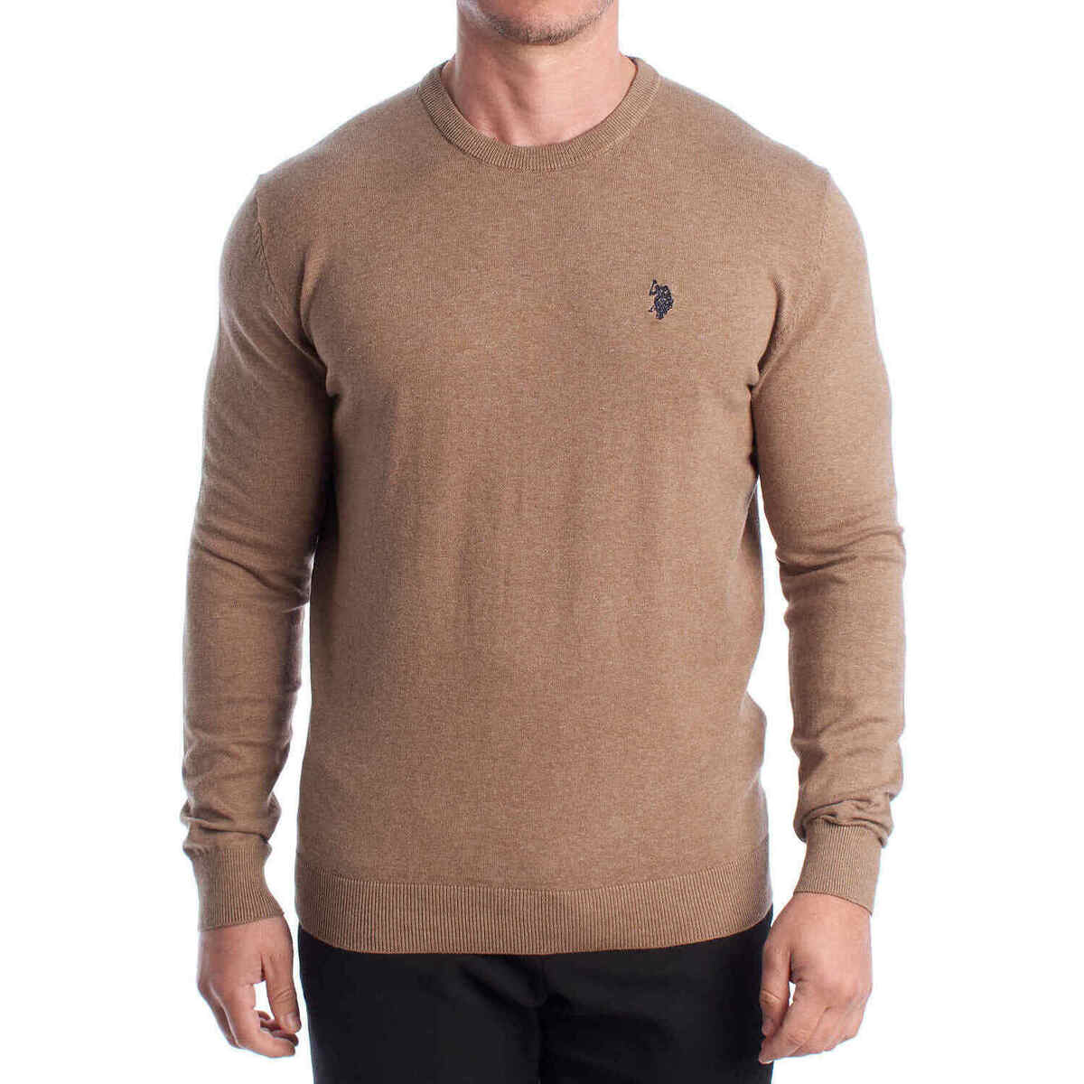 Medium-Weight Crew Neck Knit Sweater