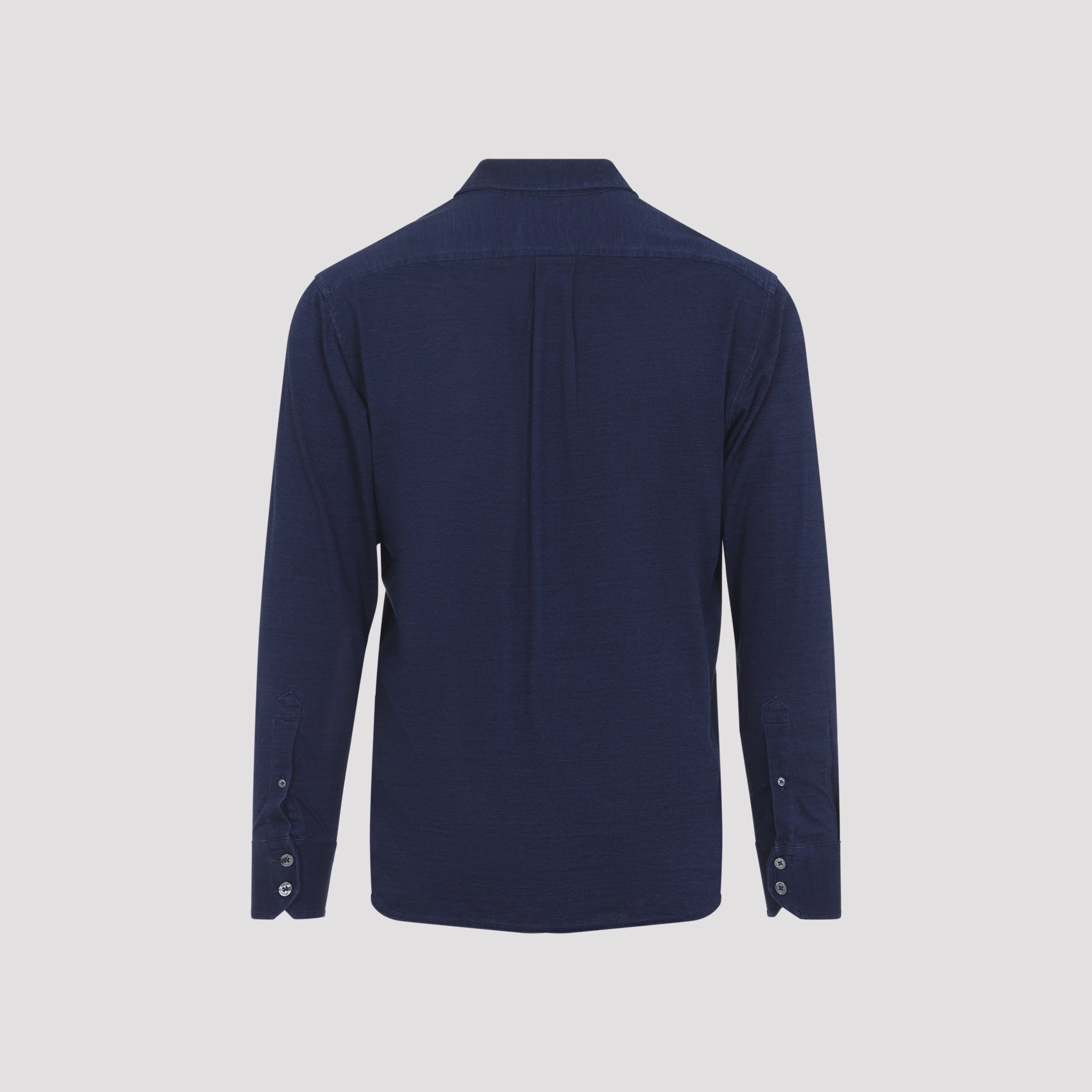 Tailored Long-Sleeve Button-Up Shirt With Classic Collar