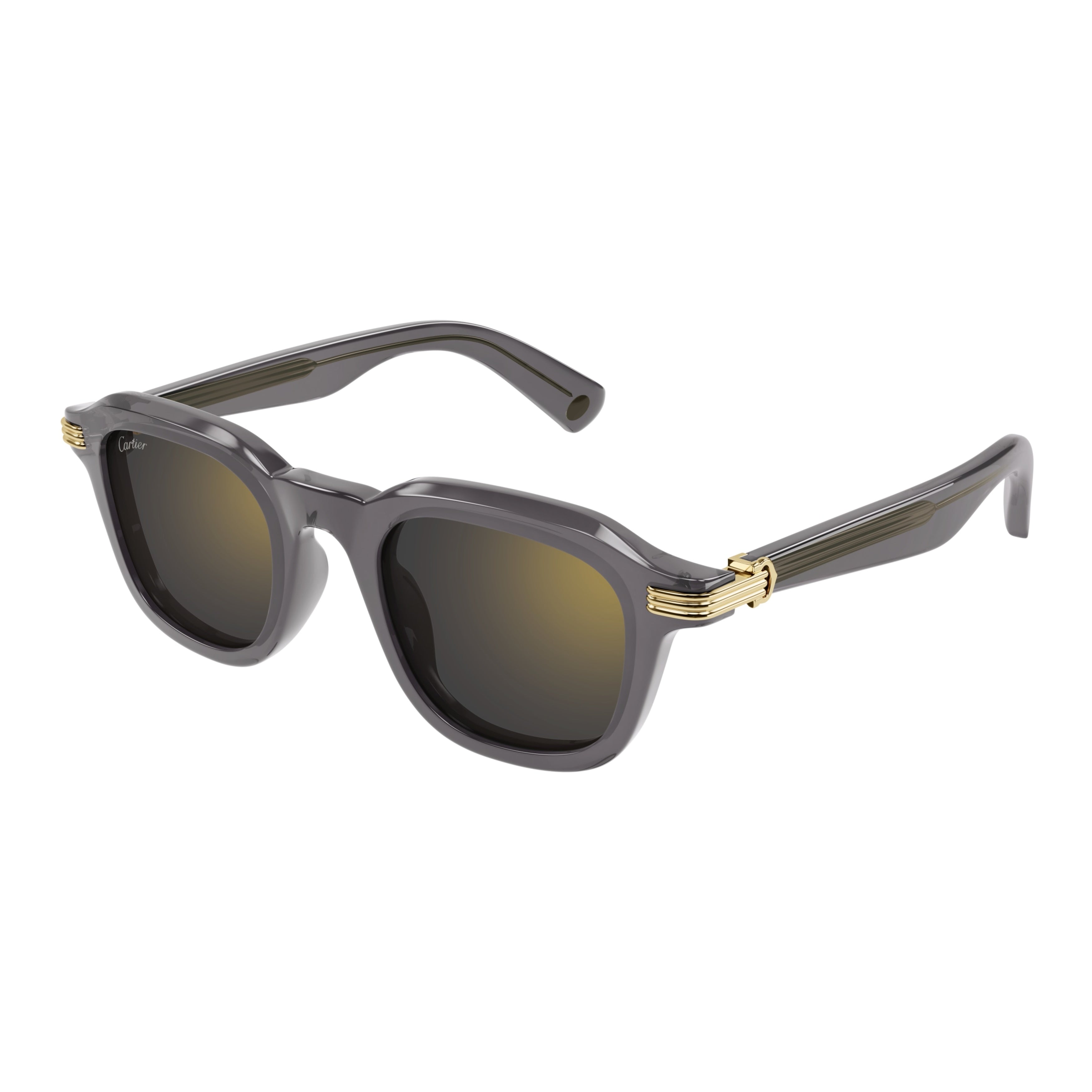 Square Frame Sunglasses In Translucent Dark Grey