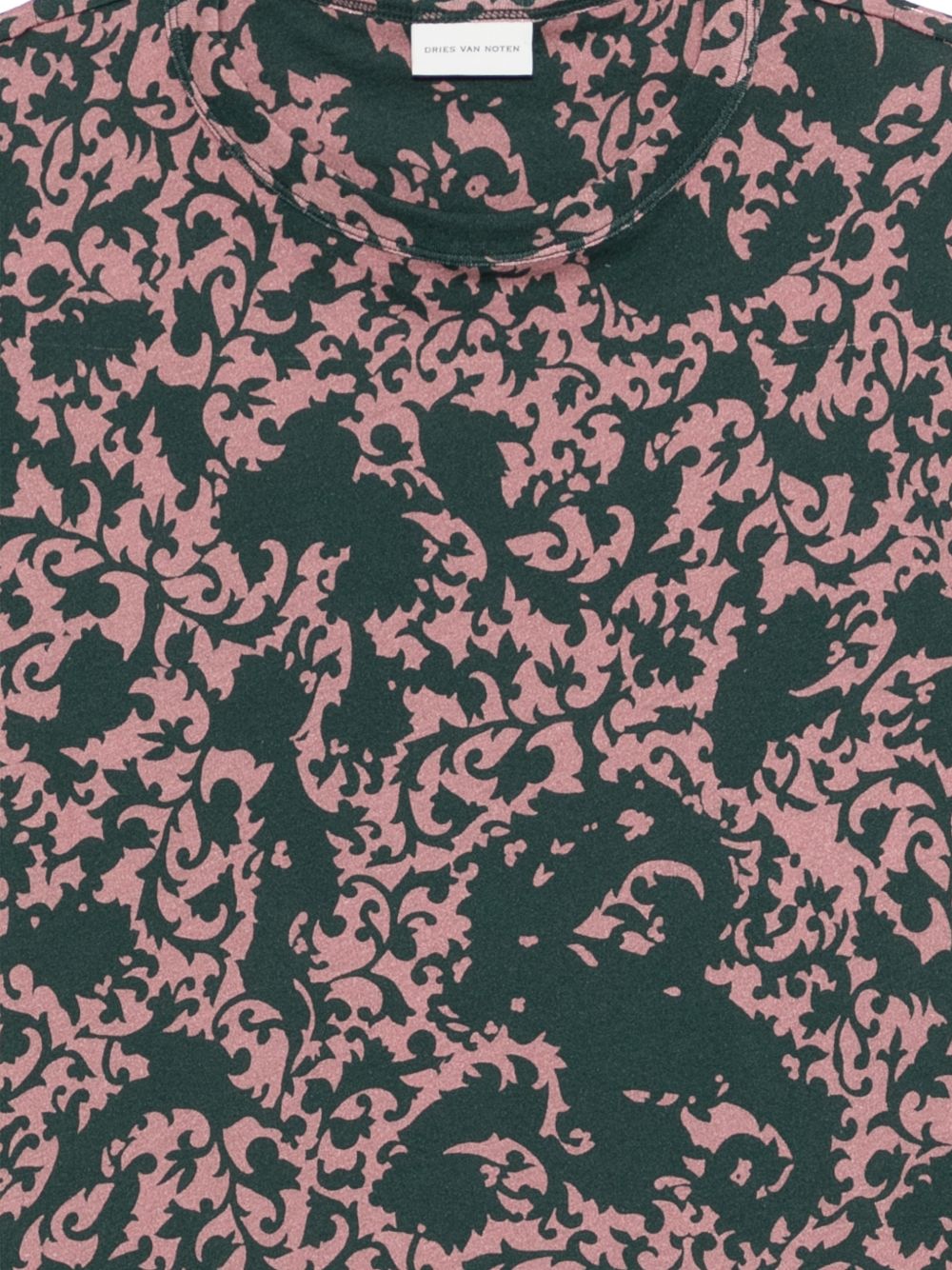 Green Pink All Over Print T-Shirt