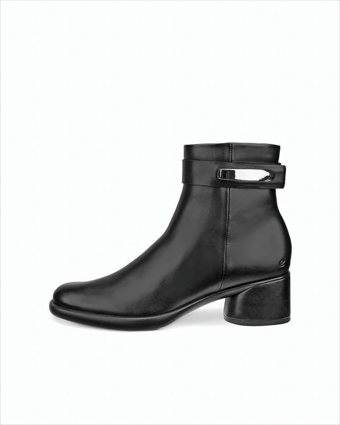 Smooth Leather Ankle Boots