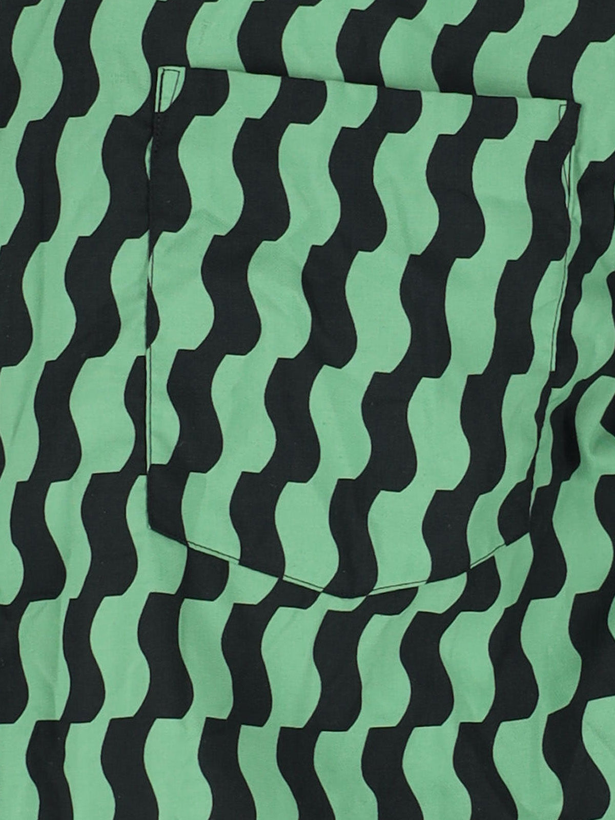 Green Geometric Pattern Fabric Shirt