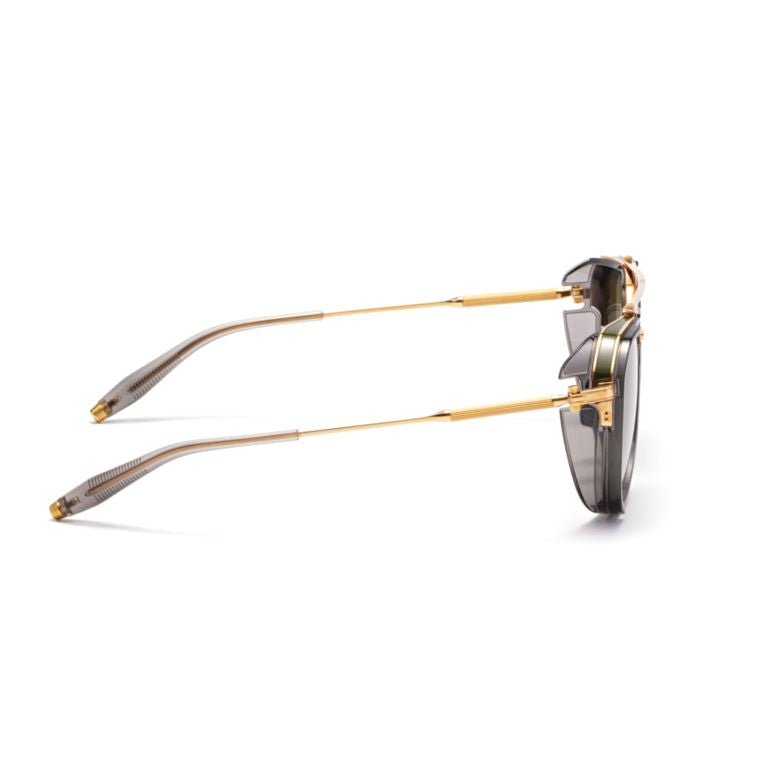 Echo Aviator-Inspired Sunglasses with Gold Accents