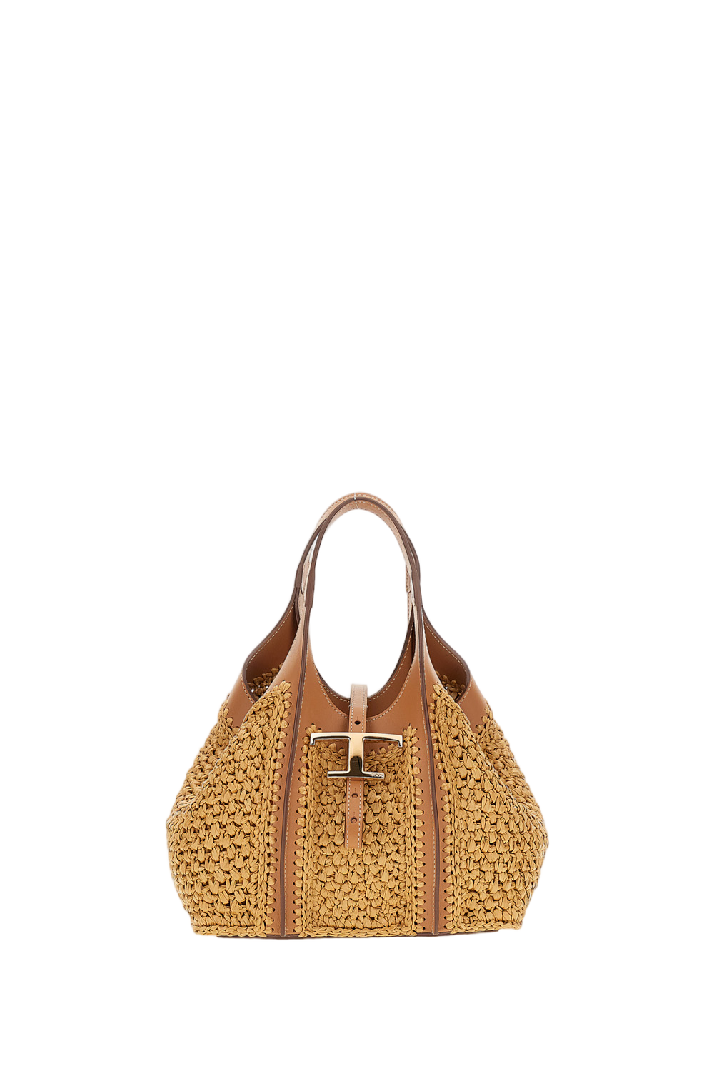 Mini Shopping Bag with Calfskin