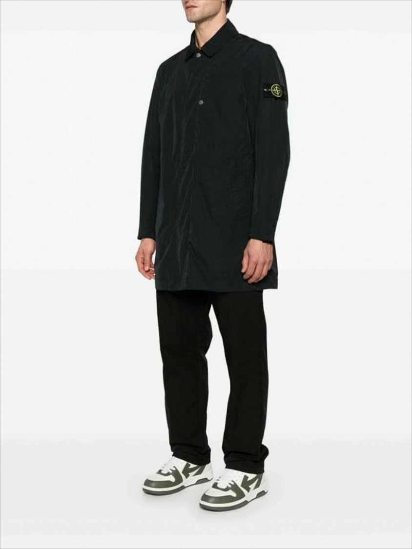 Black Jacket with Concealed Button Placket