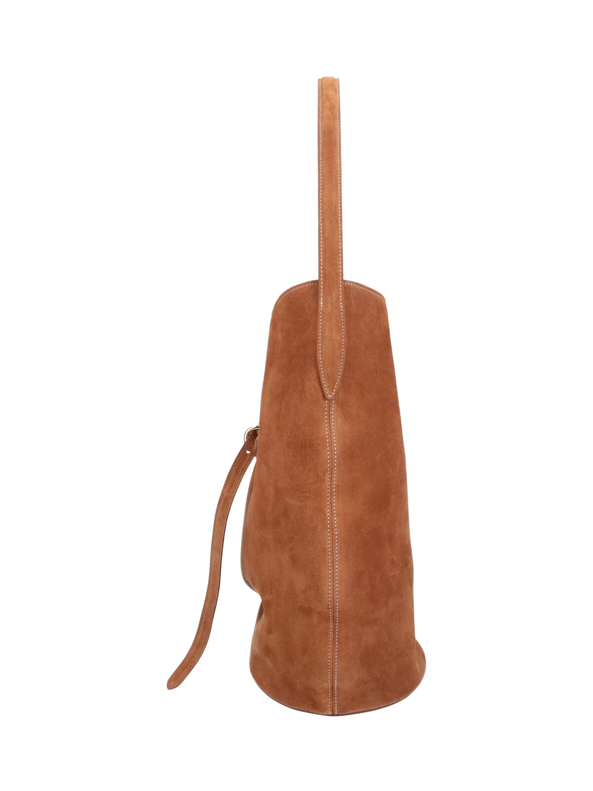 Brown Suede Adjustable Strap Bag