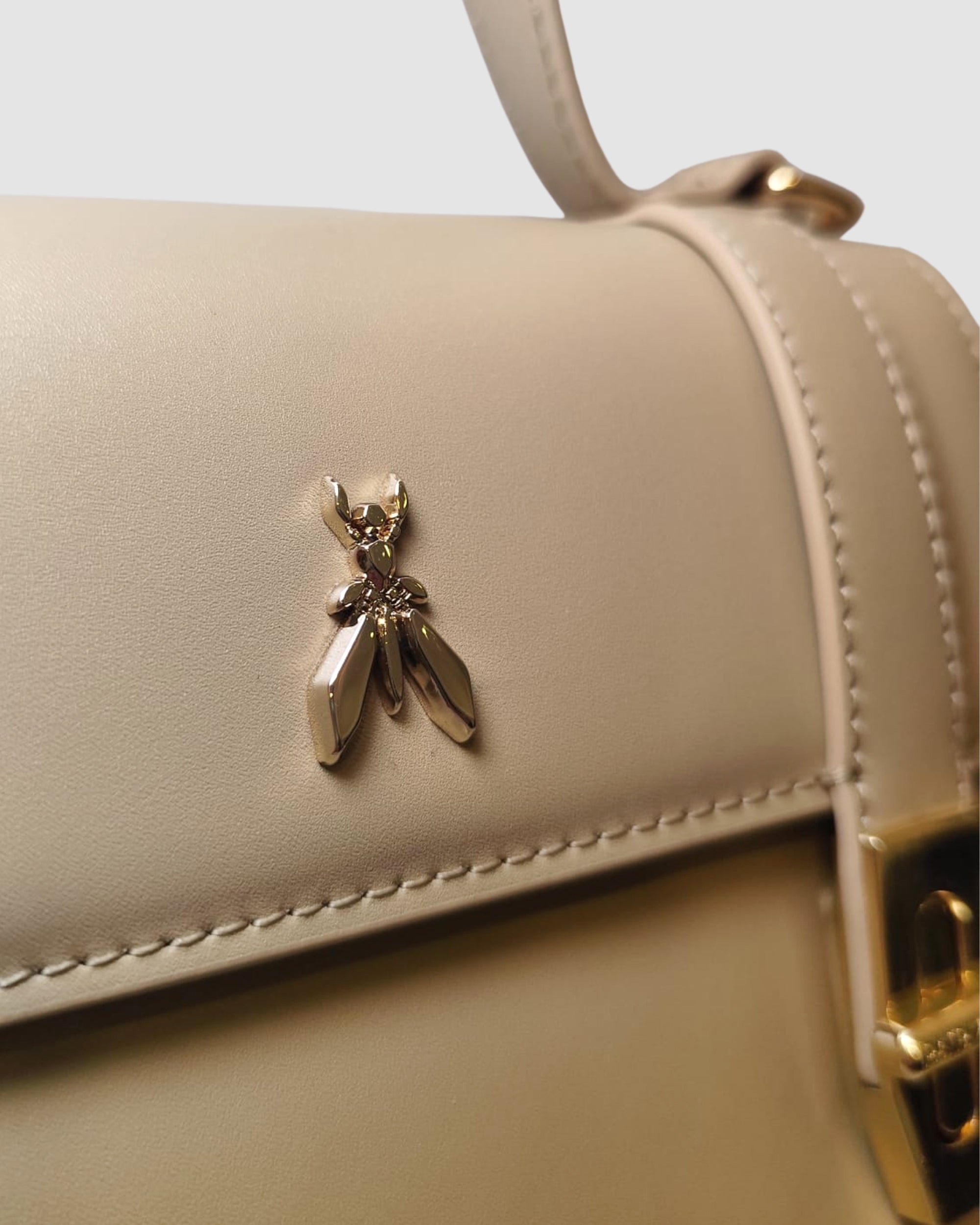 Sand Beige Top Handle Bag