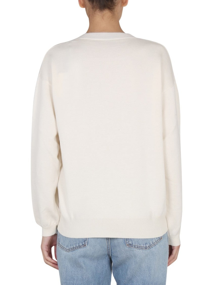 Long-Sleeved Shirt With Cross-Neck Design