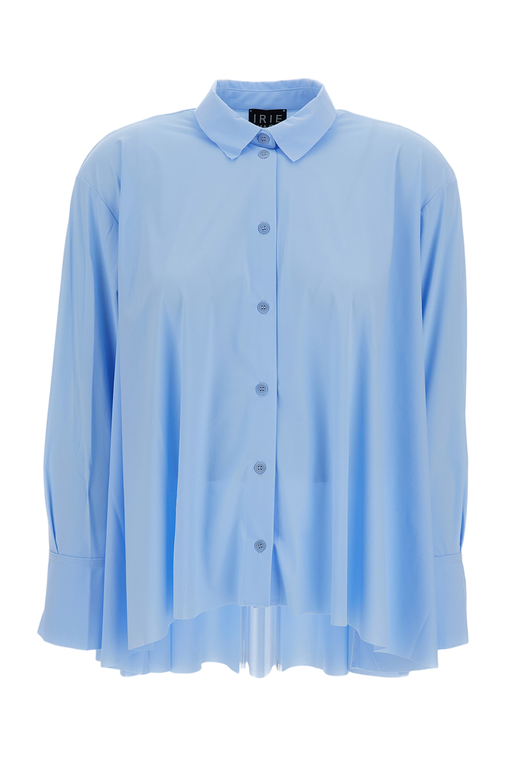 Clear Blue Button-Down Shirt with Classic Collar