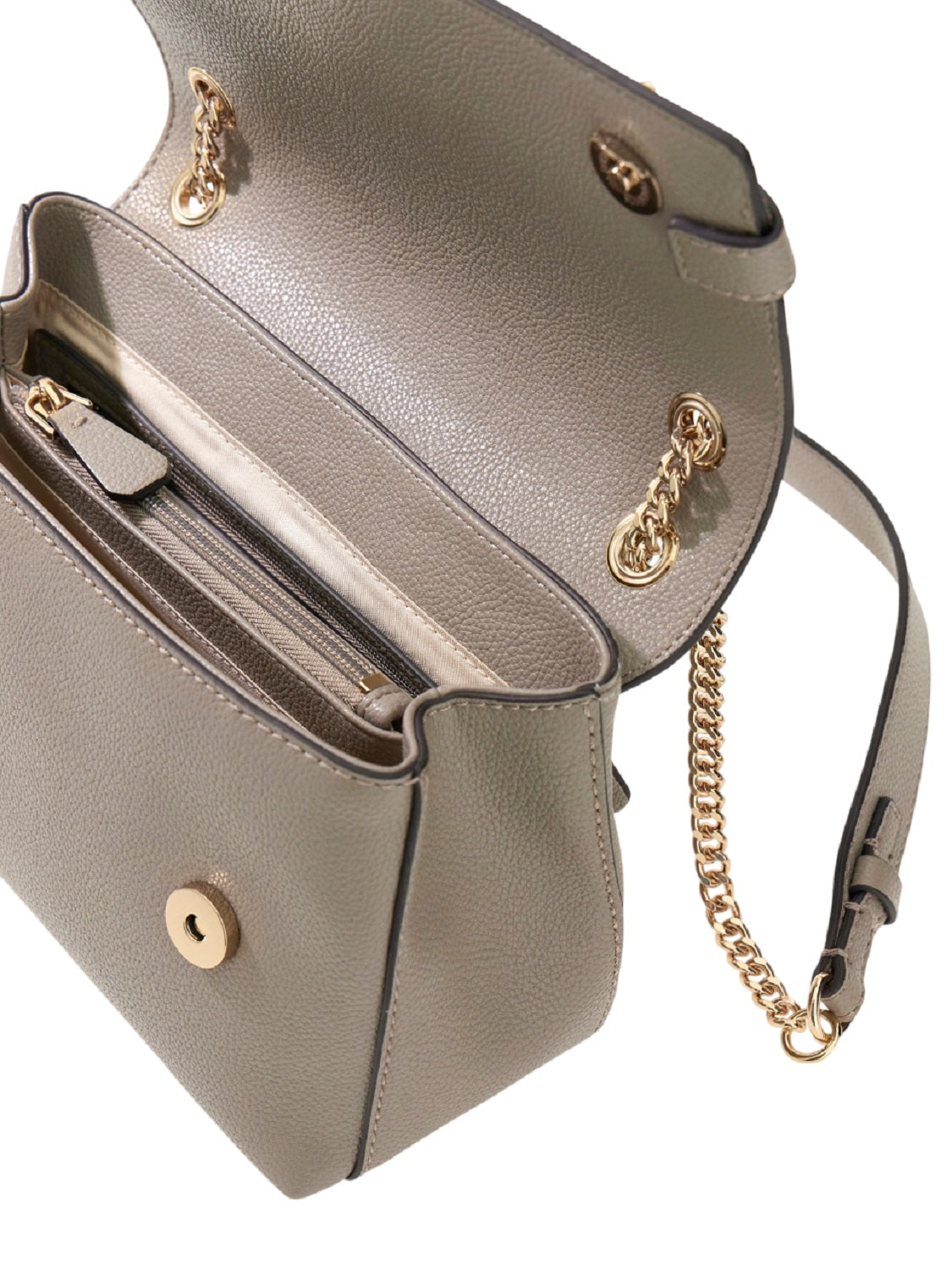 Faux Leather Flap Shoulder Bag